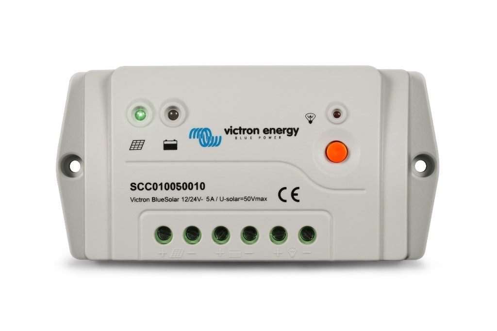 Victron Energy BlueSolar PWM Pro Charge Controller 12V/24V 5A - Solar Panel Battery Charger for RV, Boat, Off-Grid & Marine Applications