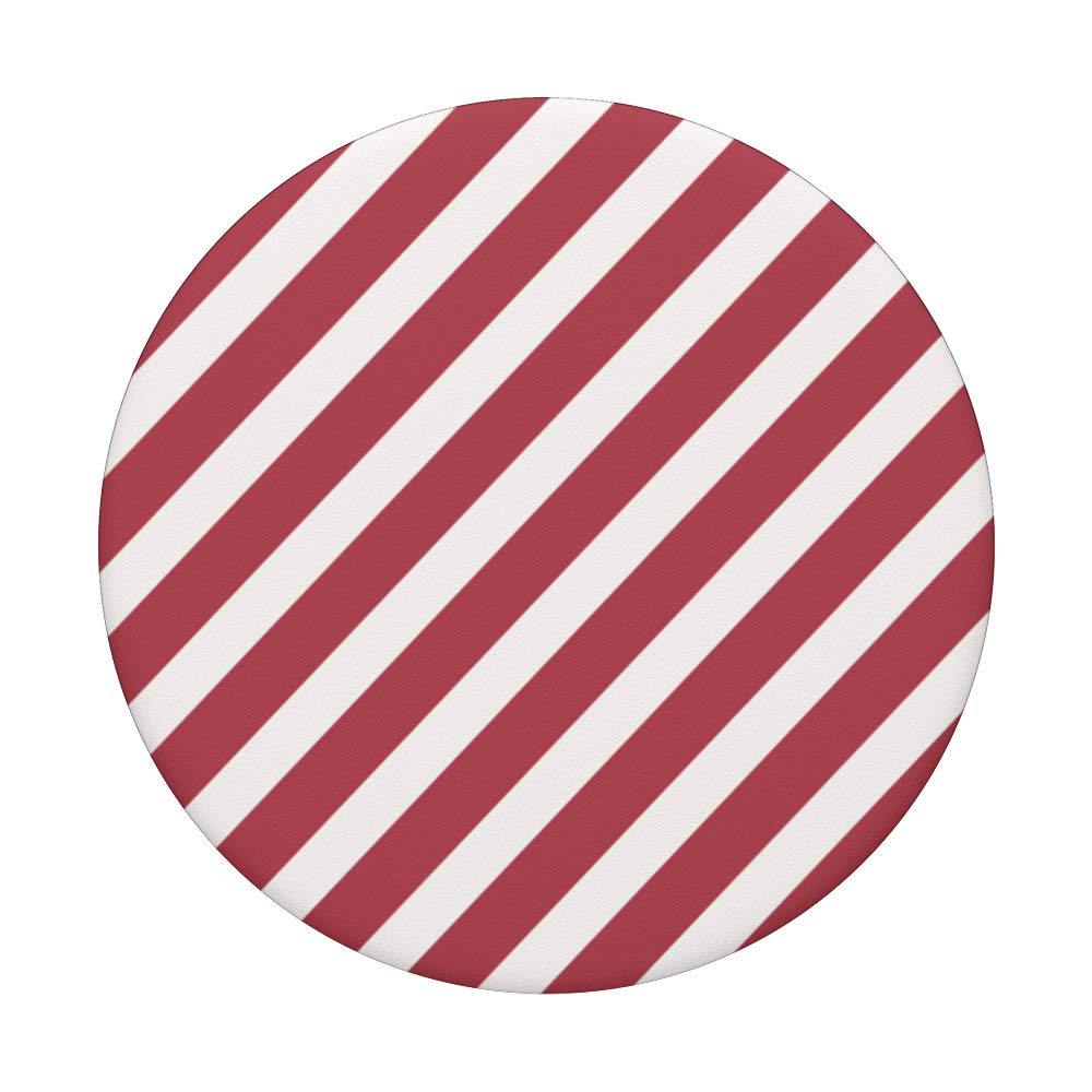 Space Cherry White Stripes PopSockets PopGrip - Interchangeable Phone & Tablet Grip with Adhesive Base | Perfect for Gaming, Texting, and Taking Selfies