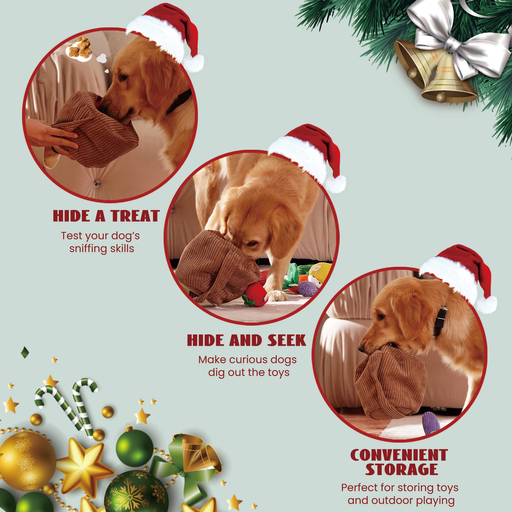 Nocciola Small Dog Toys - 15 Pack Durable Squeaky Plush Toys for Puppies & Medium Dogs, Grocery Bag Fruits & Veggies Chew Toys for Aggressive Chewers, Interactive Cognitive Toys to Relieve Boredom - Perfect for Indoor Play, Training & Keeping Dogs Entertained