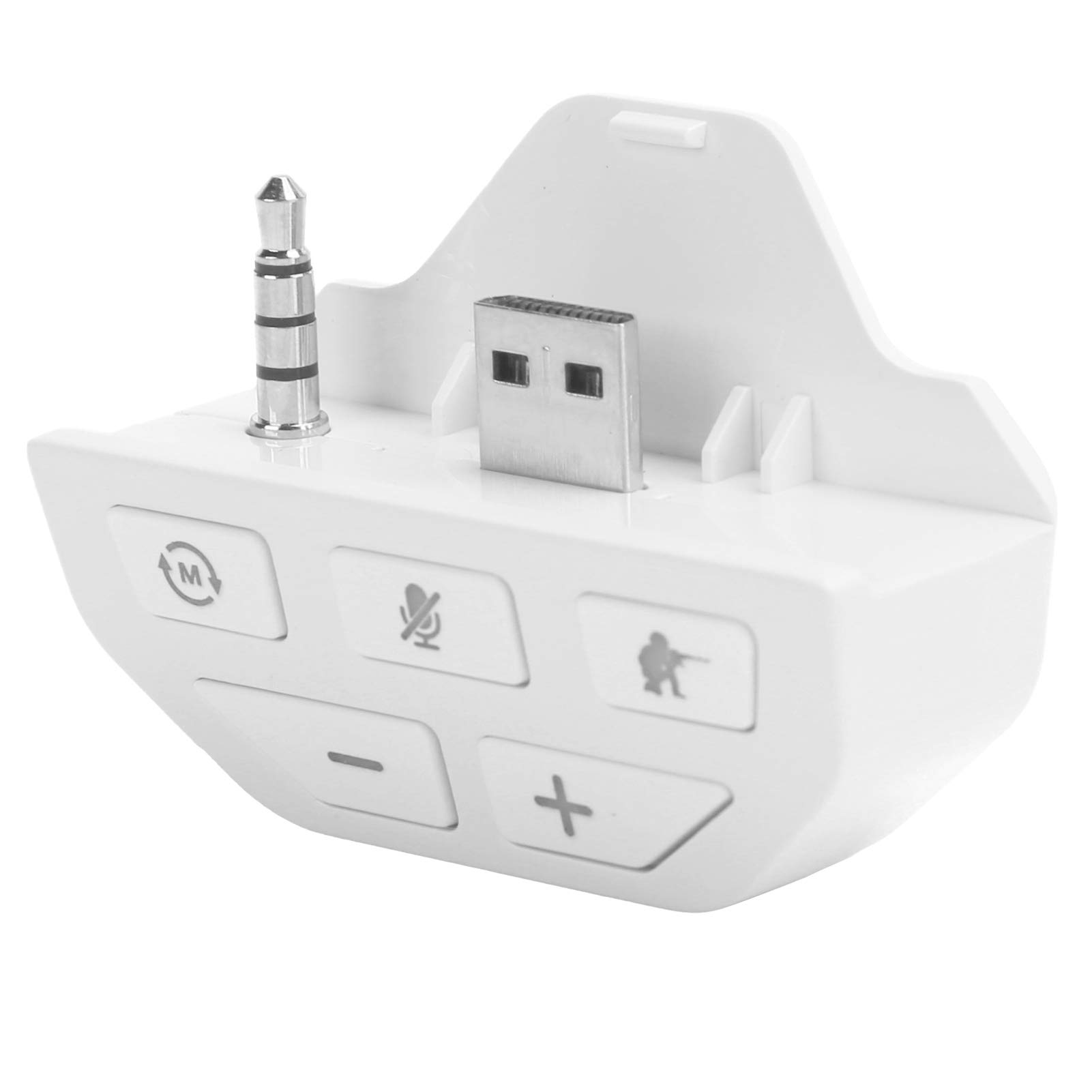 Dioche Stereo Headset Adapter for Xbox One Controller - 3.5mm Audio Jack Converter for Wireless Gamepad (White) | Perfect for Gaming, Streaming & Online Chatting
