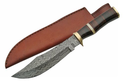 Premium Szco Supplies Rock Mountain Damascus Knife - Handcrafted Hunting, Camping & Outdoor Survival Tool - Perfect for Bushcraft, Hiking & Adventure Enthusiasts