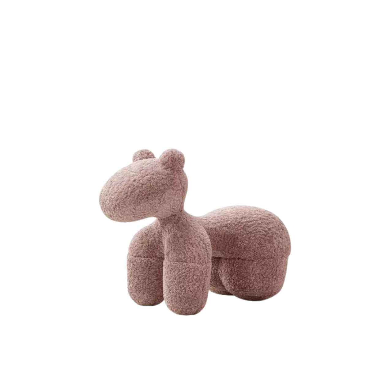 Soft White Sherpa Kids' Stool with Adorable Pony Design - Cozy Single Sofa Chair for Children's Bedroom, Playroom or Reading Nook - Perfect Toddler Seating Furniture for Relaxing & Playtime