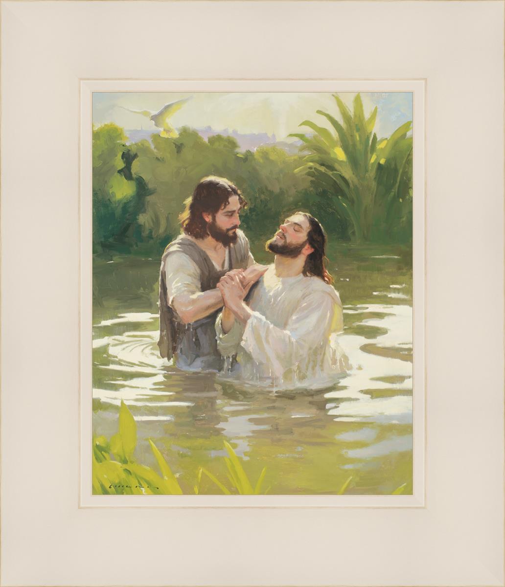 Baptism of The Savior - Religious Christian Wall Art for Home & Church Decor - Perfect for Baptism Ceremonies & Spiritual Inspiration