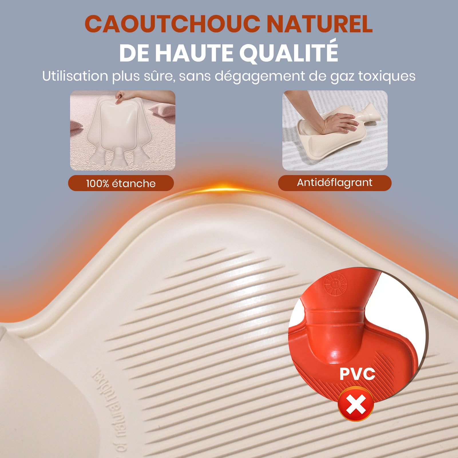 2 in 1 Hot Water Bottle 2L - Soft Plush Warm Water Bottle with Removable Cover for Hand & Foot Warmer - Relieves Pain, Menstrual Cramps & Muscle Soreness - Perfect for Winter Nights, Period Relief & Post-Workout Recovery
