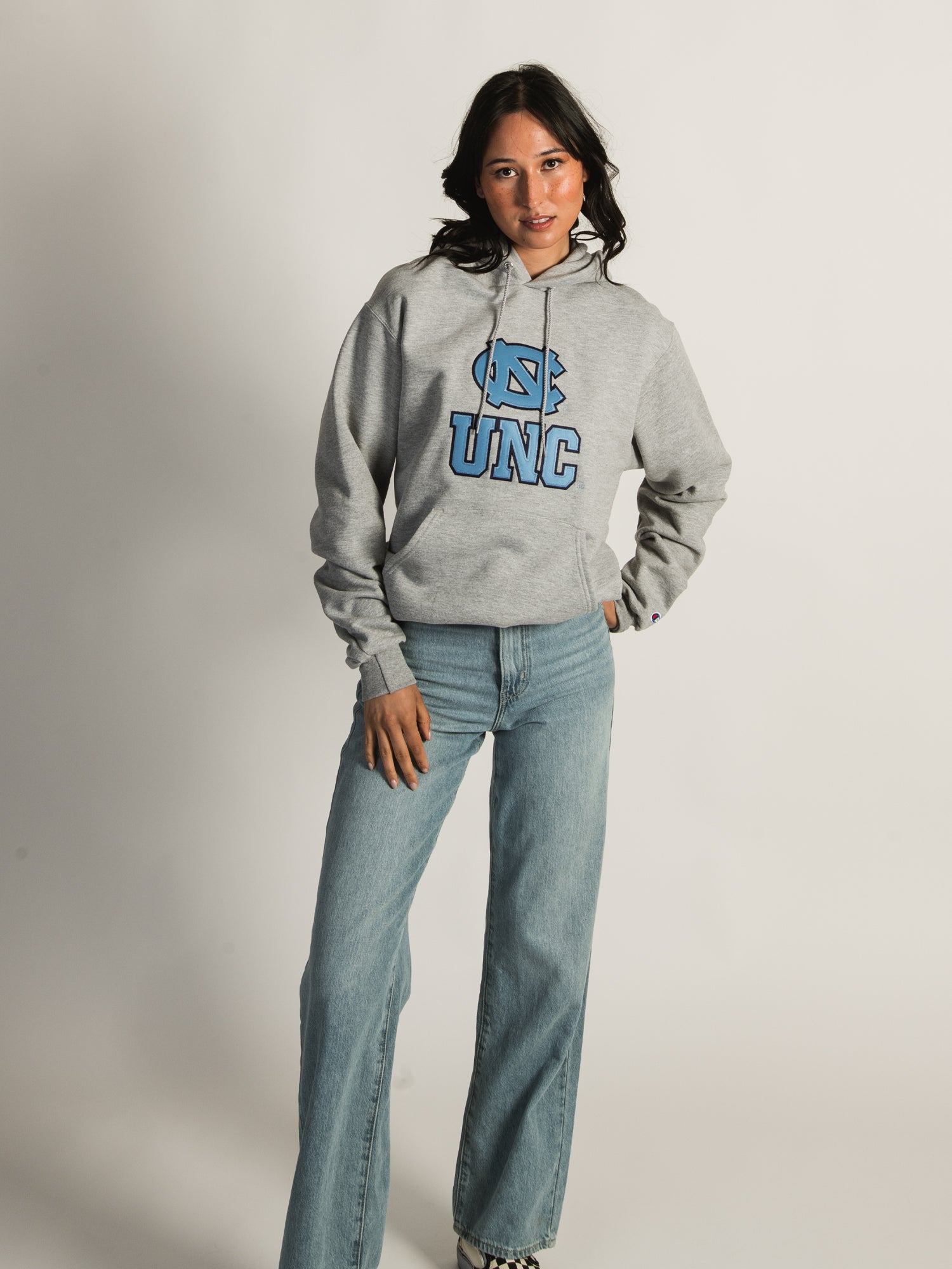 Champion Carolina Big Logo Pullover Hoodie for Men & Women - Cozy Fleece Sweatshirt for Casual Wear, Gym, and Outdoor Activities