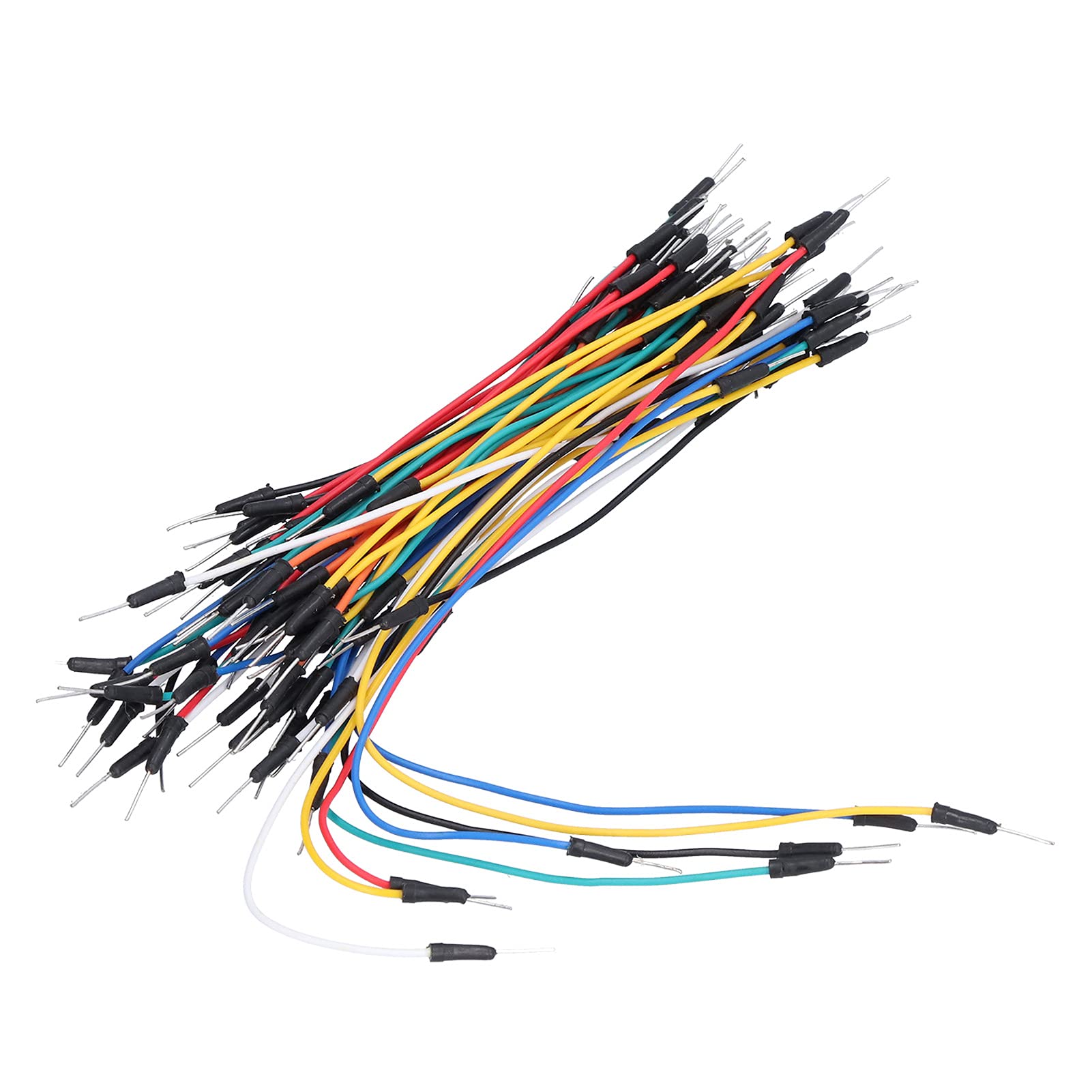 Breadboard Jumper Wires - Brass Core, Assorted Colors & Lengths for DIY Electronics Projects