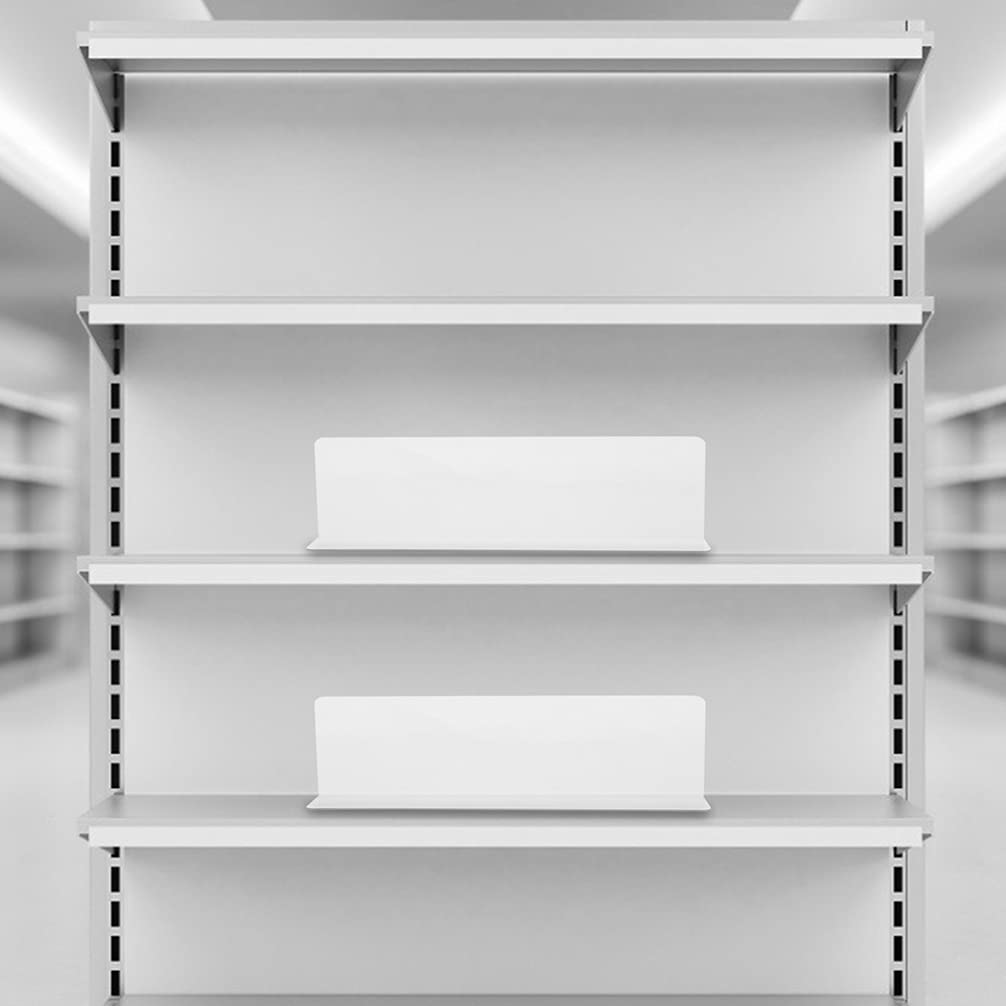 5Pcs Clear Plastic Shelf Dividers - Closet Organizer for Wood Shelves, Bedroom, Office, Supermarket & Kitchen Cabinet Storage | Space-Saving Shelf Organizer for Home & Retail Use