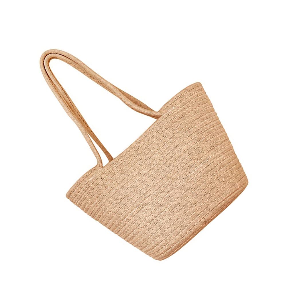 DOITOOL French Style Woven Straw Tote Bag - Women's Rattan Handbag for Beach, Shopping & Outdoor Use - Cotton Linen Wedding Storage Basket