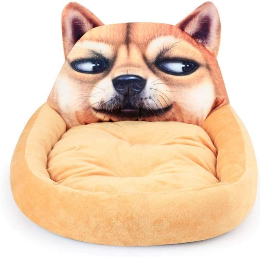 Soft Warm Pet Bed for Dogs & Cats - Cozy Winter Dog Bed with Cushion, Calming Sofa Bed for Small Pets Like Chihuahua & Teddy - Perfect for Indoor Use, Crate, or Living Room