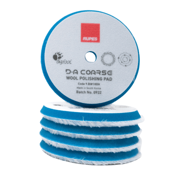 RUPES Blue Coarse Wool Buffing Pad for Car Polishing & Paint Correction - Professional Grade Detailing Tool for Auto Body Shops & DIY Enthusiasts