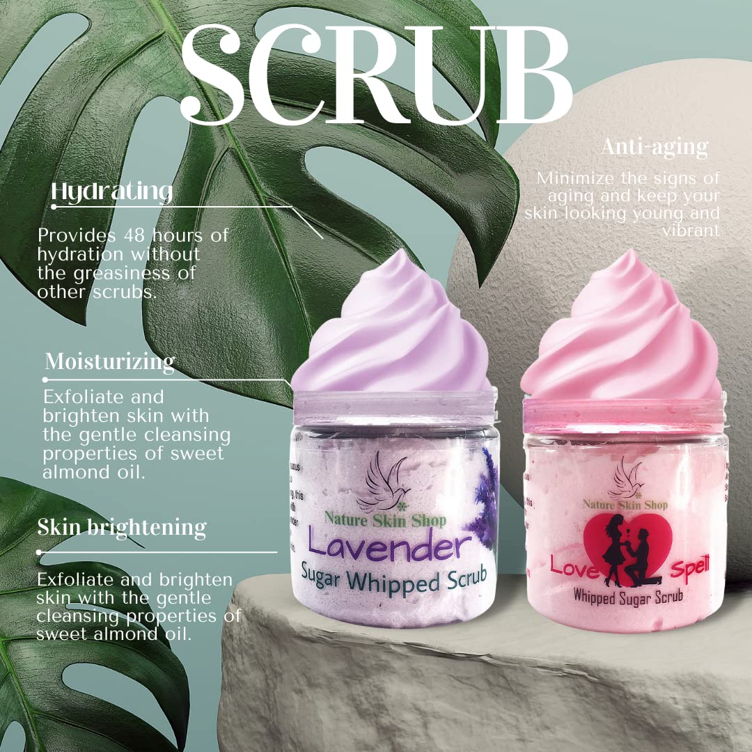 Organic Blueberry Sugar Scrub Soap - Exfoliating & Moisturizing Whipped Cream Body Scrub for Soft, Glowing Skin - Perfect for Spa Day, Self-Care & Gift Giving