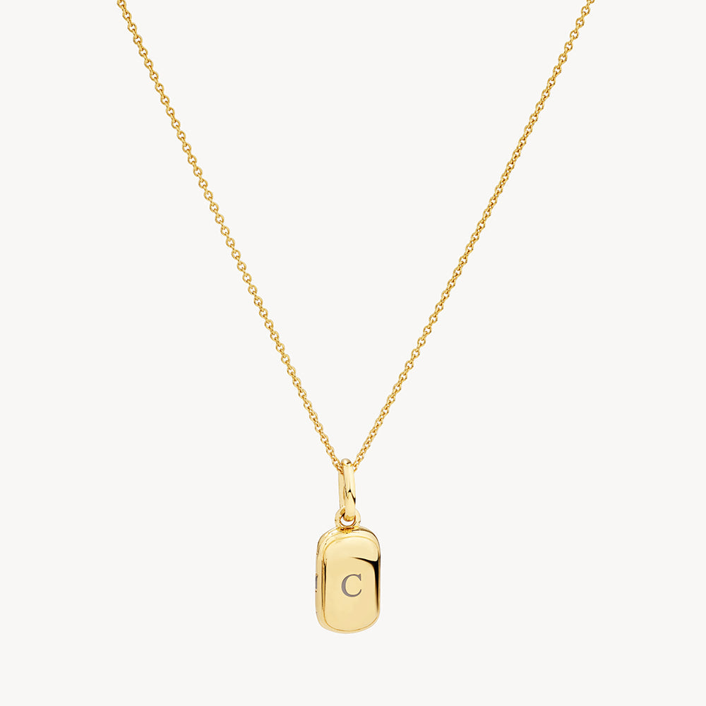 Personalized Engravable Gold Rectangle Locket Necklace - Perfect for Anniversary Gifts, Valentine's Day & Keepsake Jewelry