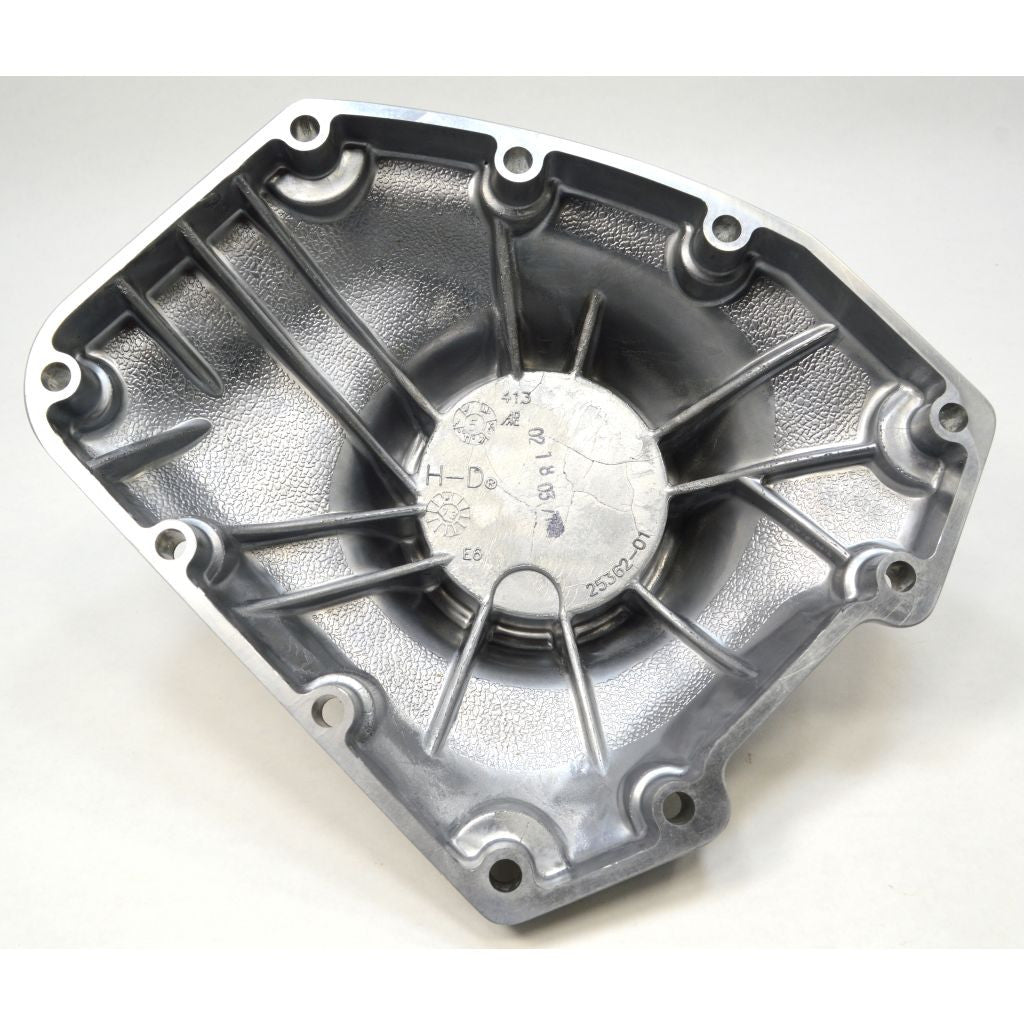 Harley Davidson Twin Cam Cover Part #25362-01 - Semi Polished Aluminum Engine Cover for Motorcycle Customization & Performance Upgrade