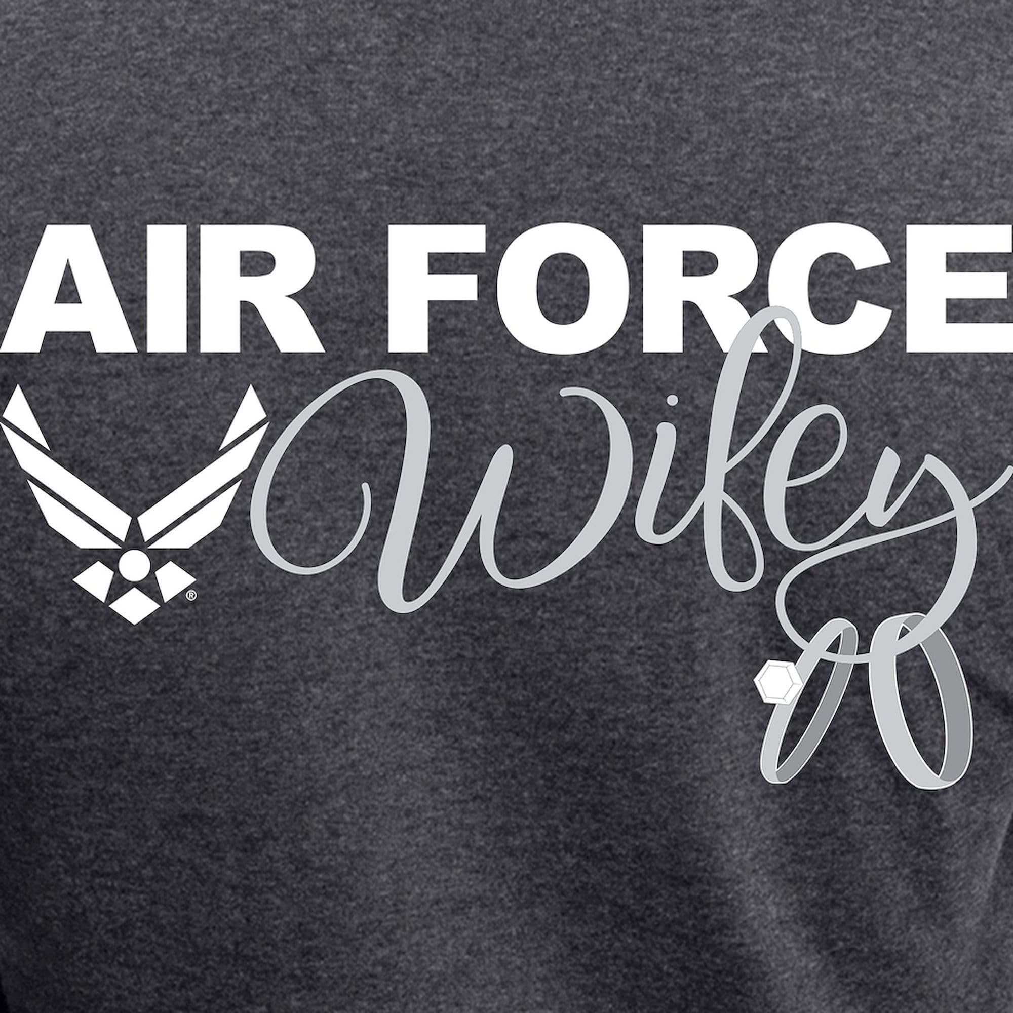 Air Force Wifey Women's Charcoal Pajama Set - Comfortable Sleepwear for Military Spouses - Perfect for Bedtime, Lounging & Military Apparel Gifts