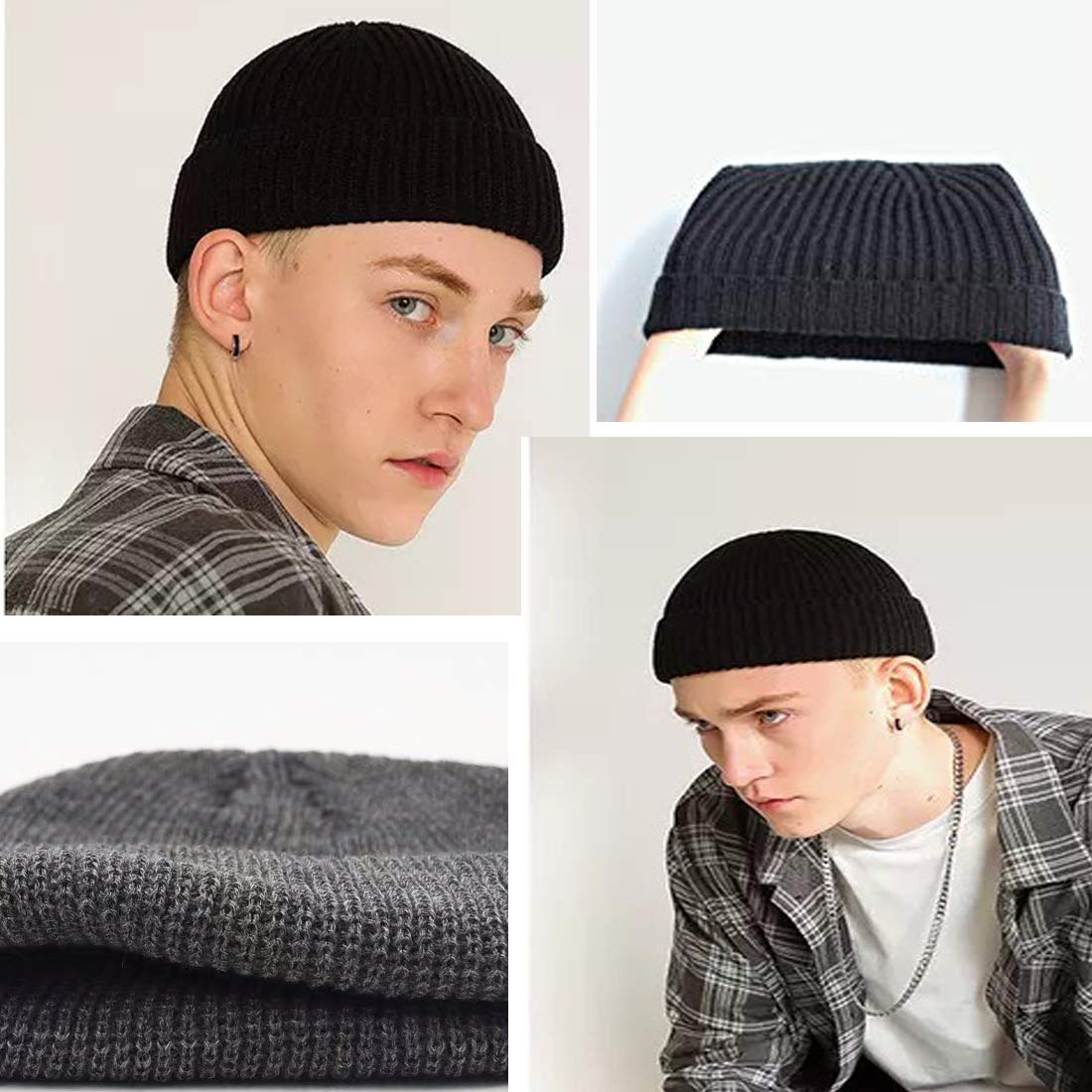 MAIAGO Fisherman Beanie for Men & Women - Soft Knit Cuff Beanie Cap, Warm Winter Hat for Cold Weather - Perfect for Skiing, Snowboarding & Outdoor Activities