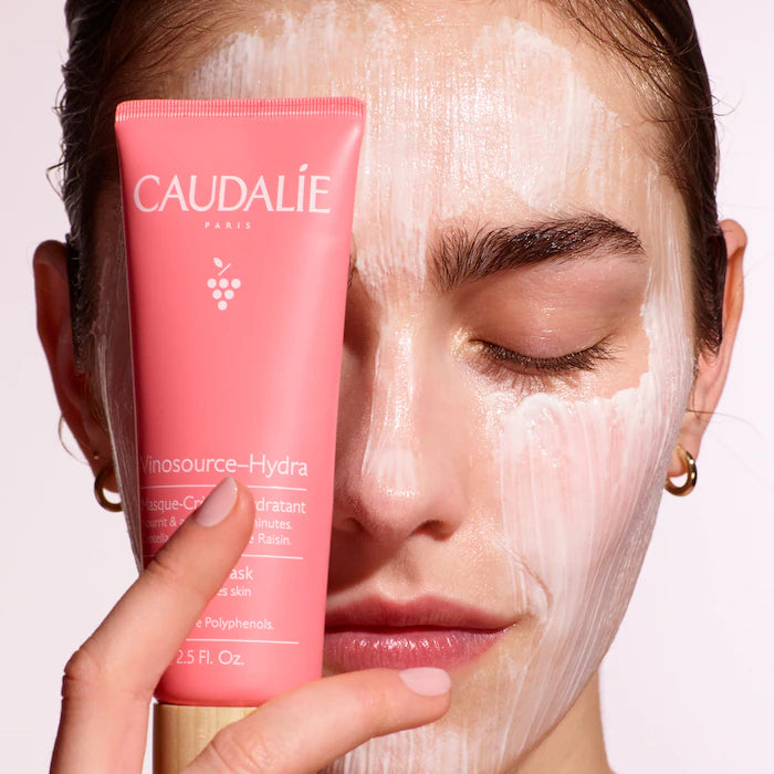 VinoHydra™ Hydrating Face Mask by Caudalie - Deep Moisture for Dry Skin, Perfect for Nighttime Skincare Routine & Spa Days