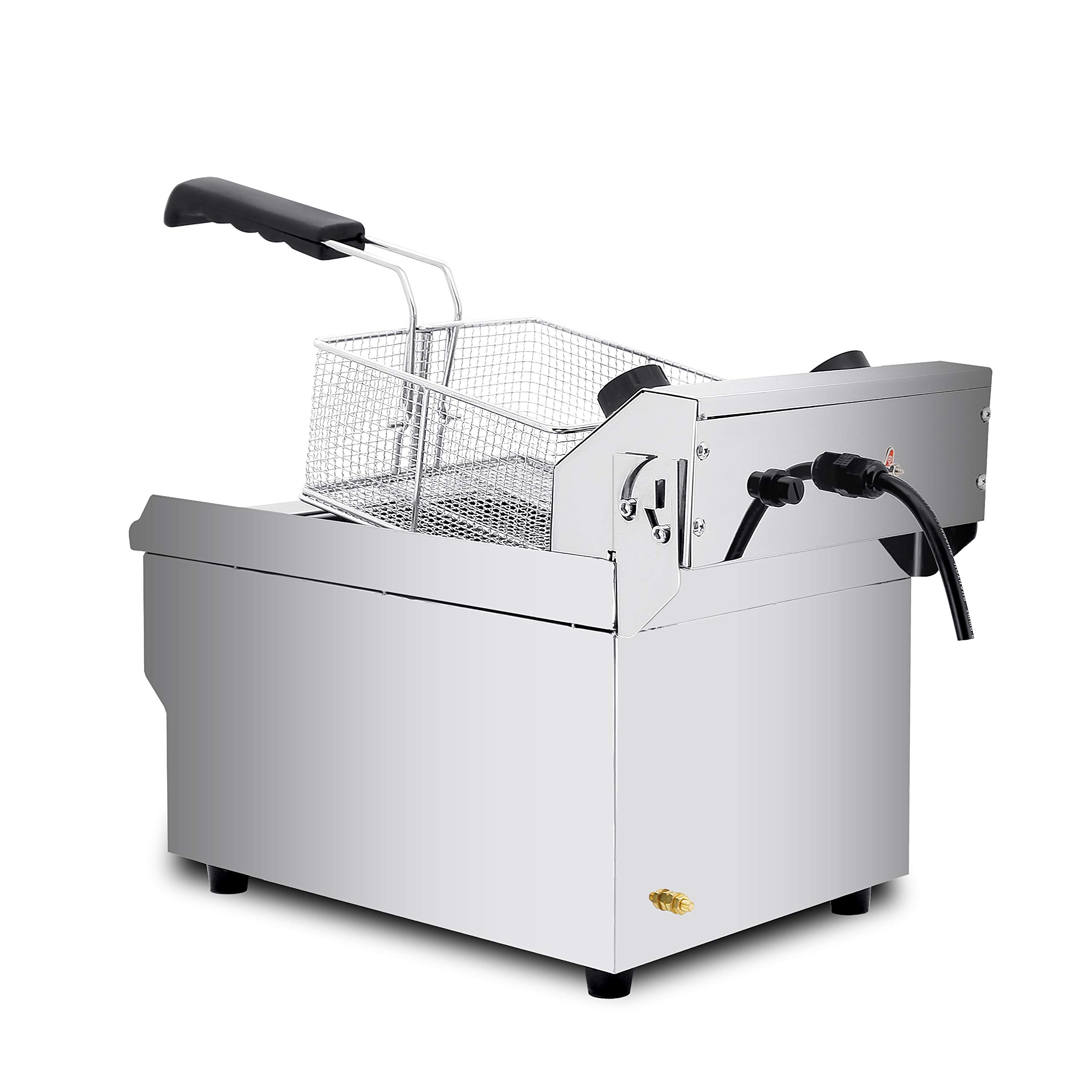 ALDKitchen Commercial Deep Fryer - 11.5L Electric Oil Fryer with Removable Basket, Stainless Steel Snack Machine 110V for Restaurants, Food Trucks & Home Use