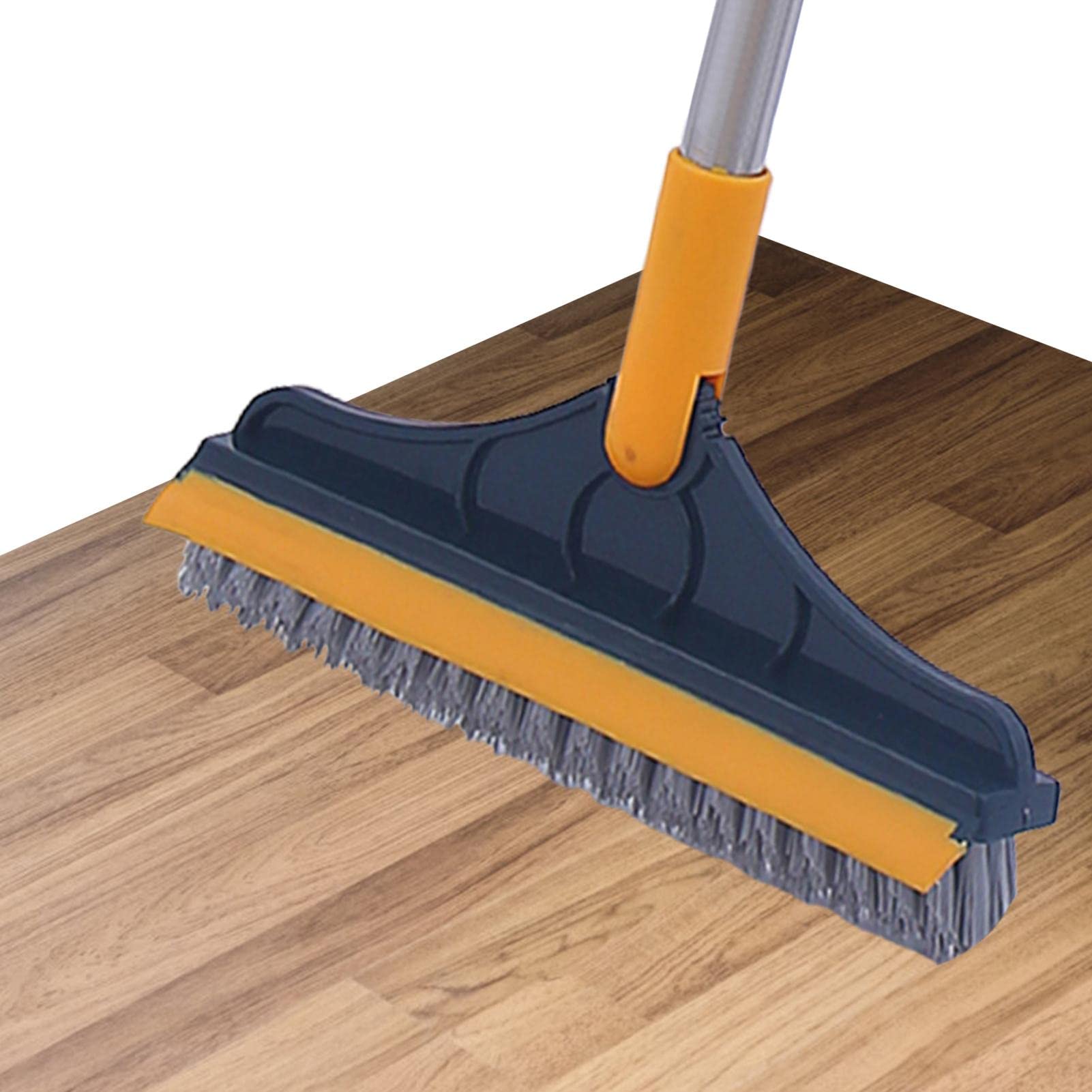 Long Handle Scrub Brush - 2-in-1 Adjustable V-Shaped Floor Scrubber with 120° Rotating Triangular Head | Bathroom, Kitchen, Tile & Tub Cleaning Tool for Floors, Showers & Hard-to-Reach Areas
