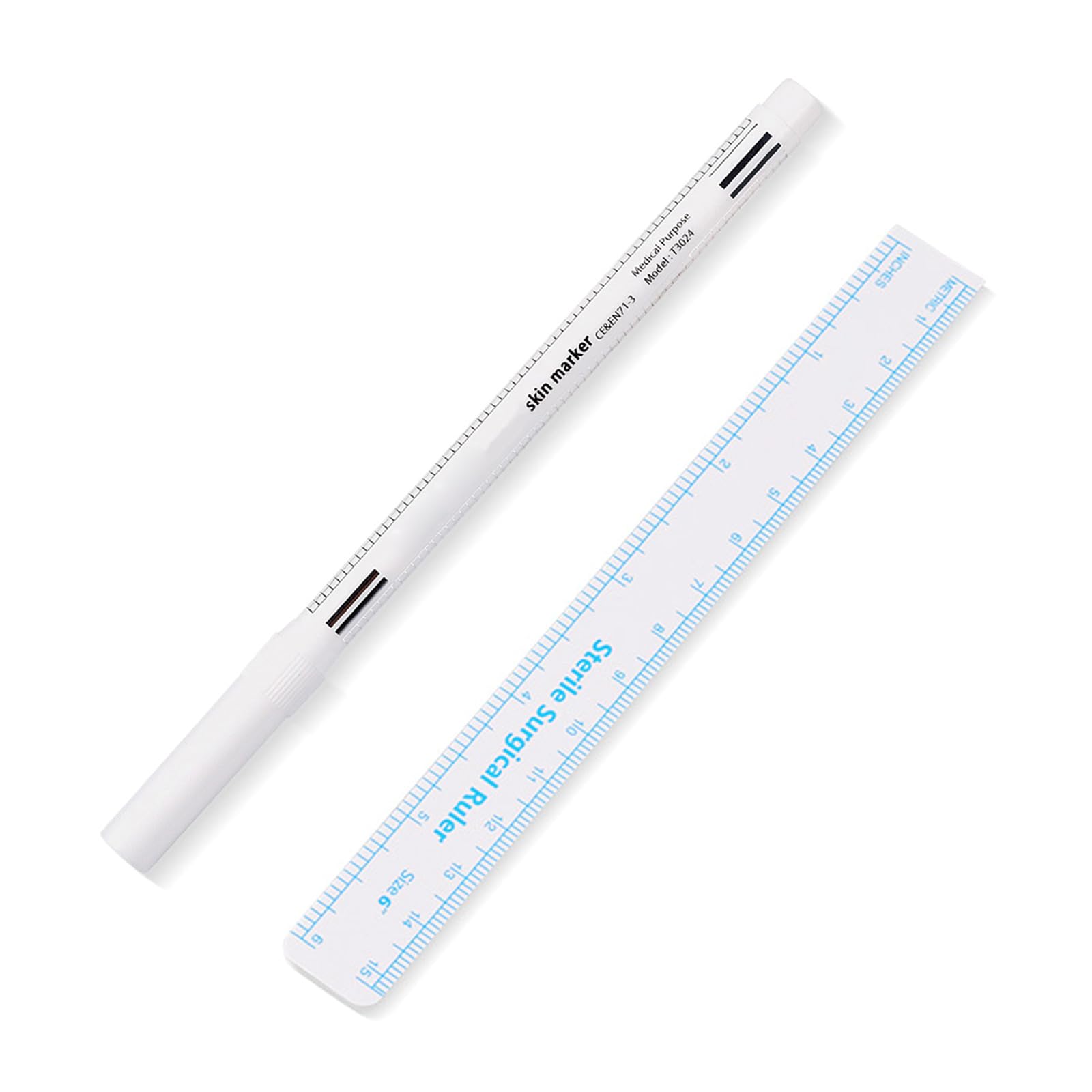 10-Pack Waterproof Surgical Skin Marker Pens - Precise Eyebrow & Makeup Positioning Tool for Tattoo, Permanent Makeup & Medical Use - Ideal for Tattoo Artists, Estheticians & Surgeons