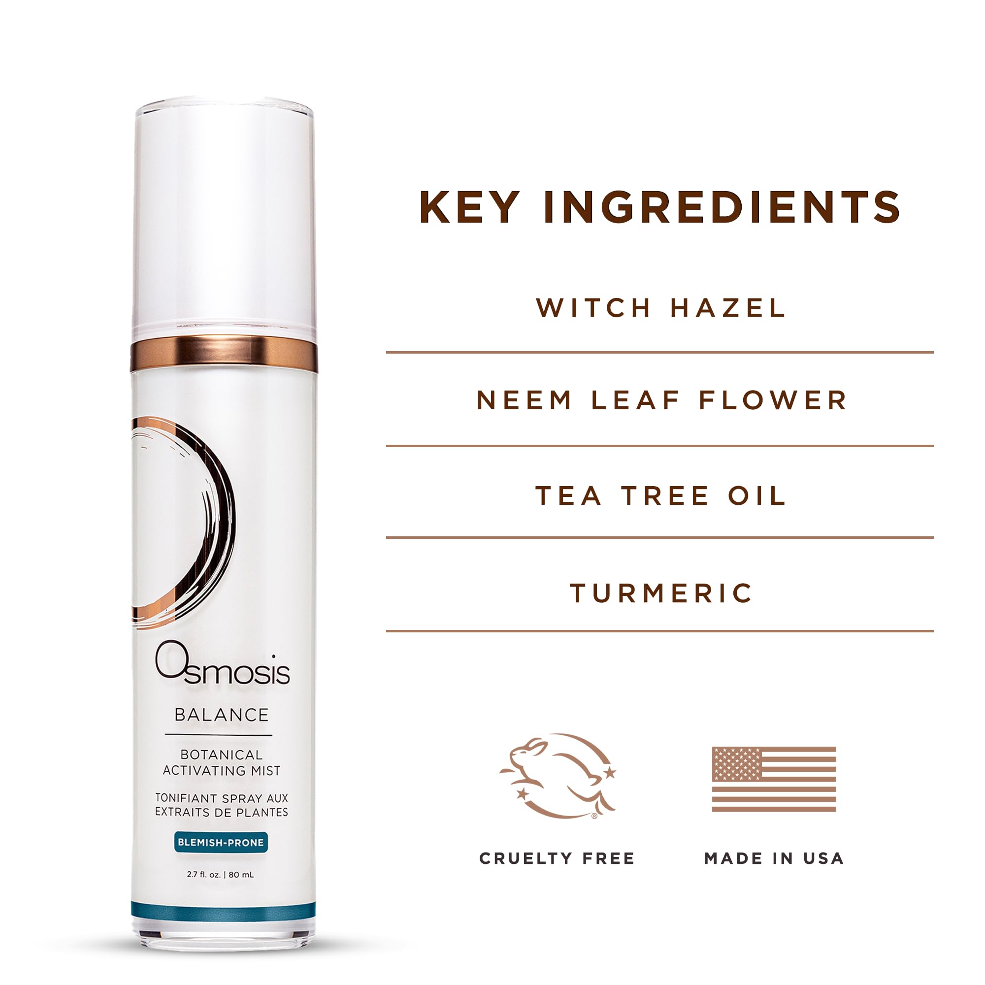 Osmosis Facial Mist and Serum Kit for Blemish-Prone Skin – BALANCE 2.7oz Gentle Face Toner & CORRECT 1oz Retinal Serum with Collagen Boost | Acne Treatment, Anti-Aging Skincare Routine, Daily Hydration for Clear Complexion