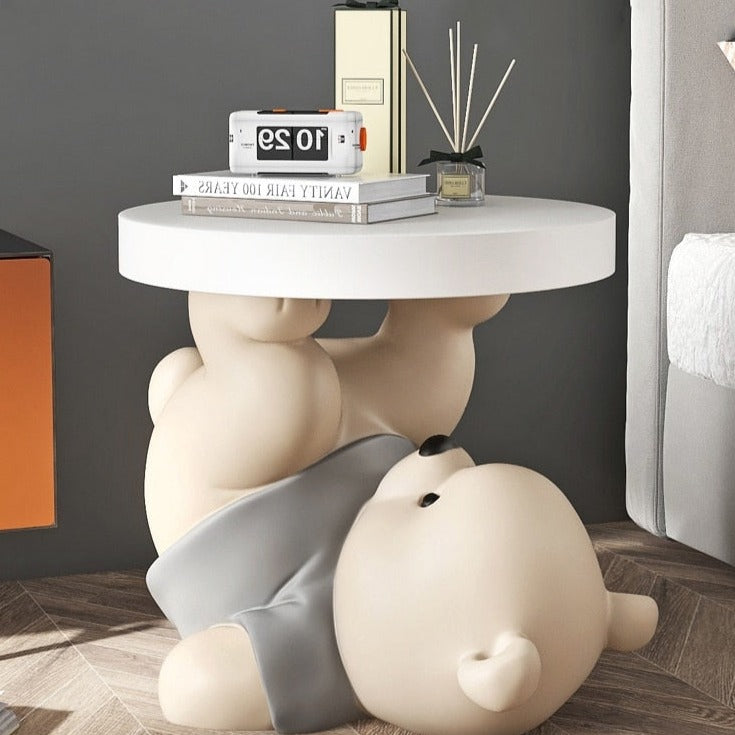 Vigorous Bear Statue - Handcrafted Side Table Decor & Unique Home Ornament | Perfect for Living Room, Cabin, or Office Decoration