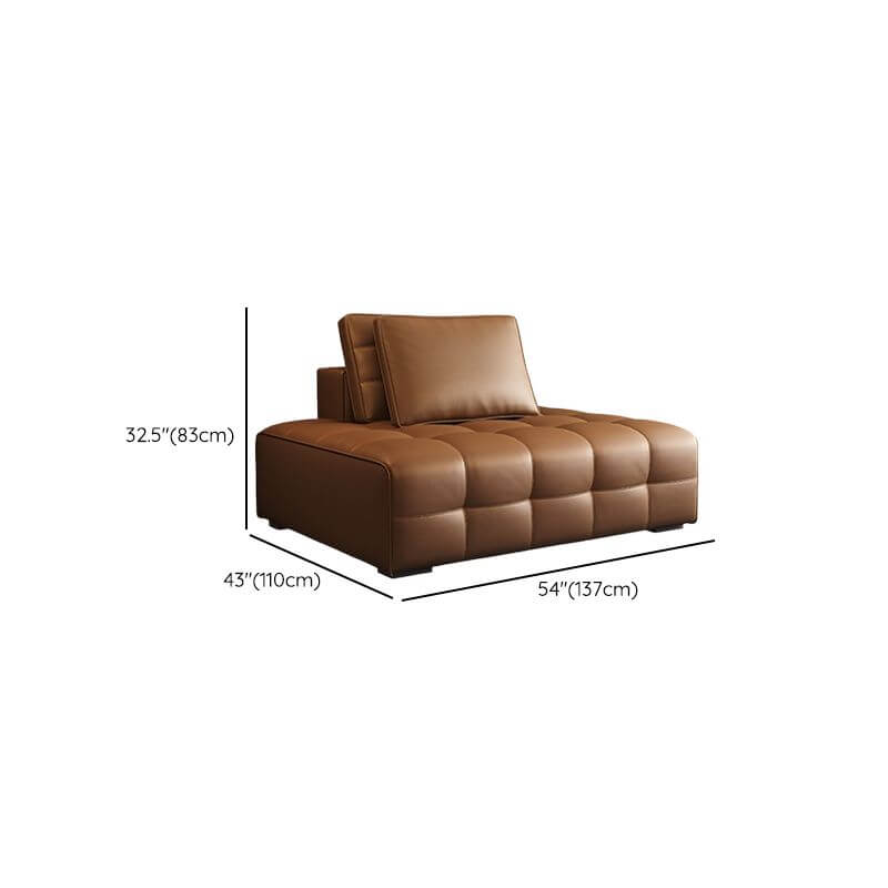 Comfortable Mocha Standard Sofa with Armrest - Includes 3 Pillows (1 Throw Pillow) - Perfect for Living Room, Bedroom or Office Relaxation