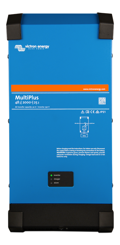 MultiPlus 48/2000/25 32 Inverter Charger - 48V 2000VA 25A Pure Sine Wave Power Converter for Solar Systems, RVs & Off-Grid Living - Perfect for Home Backup & Emergency Power Supply