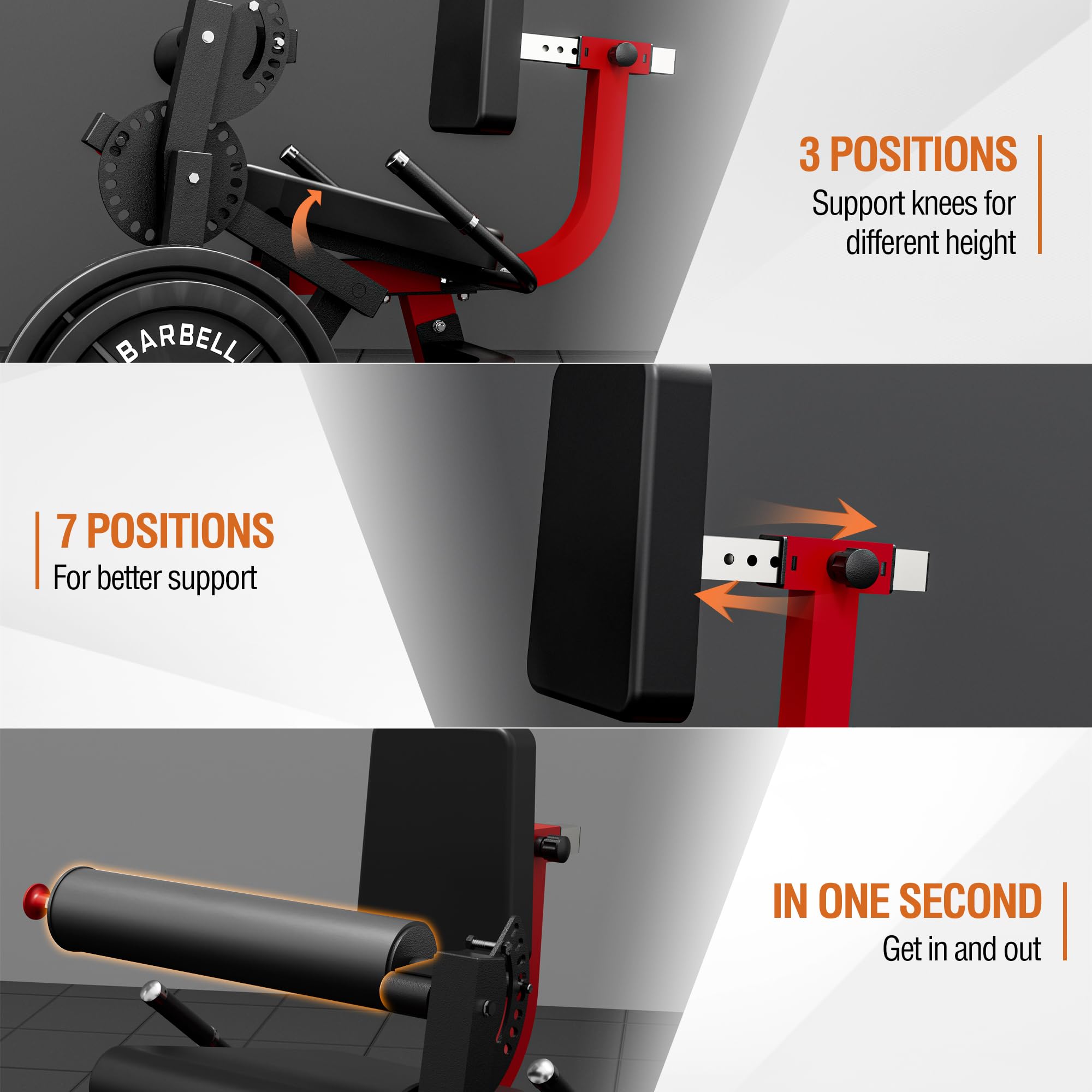 GMWD Leg Extension and Curl Machine - Adjustable Plate Loaded Leg Exercise Bench for Thigh Workouts | Home Gym Equipment for Lower Body Strength Training | Perfect for Home Fitness, Leg Muscle Building & Rehabilitation Exercises