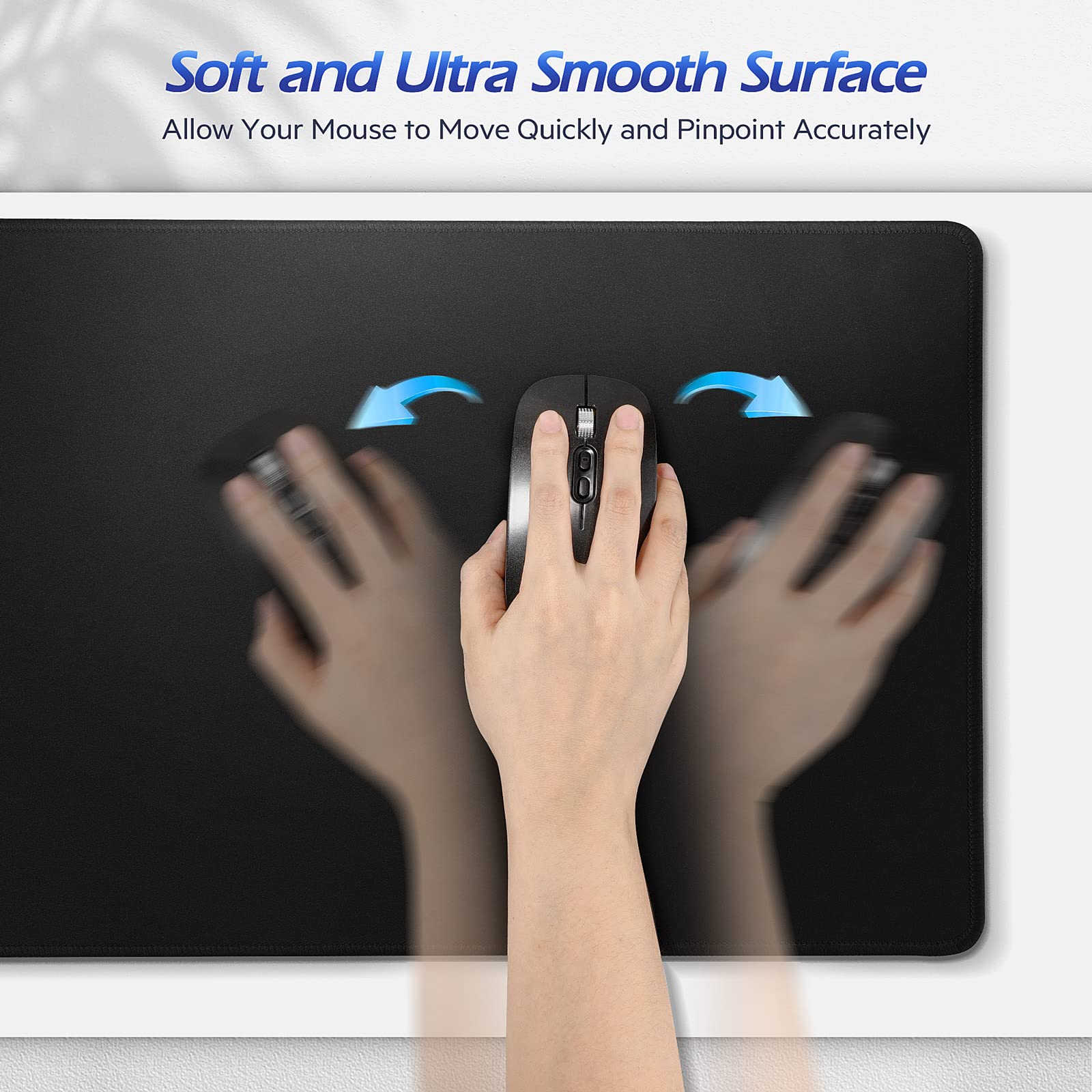 Gimars 3-in-1 Memory Foam Mouse Pad & Keyboard Wrist Rest Set - Ergonomic Support for Typing, Gaming & Office Work - 31.5x12 Inch Large Desk Mat - Black - Perfect for Pain Relief & Comfort During Long Computer Sessions