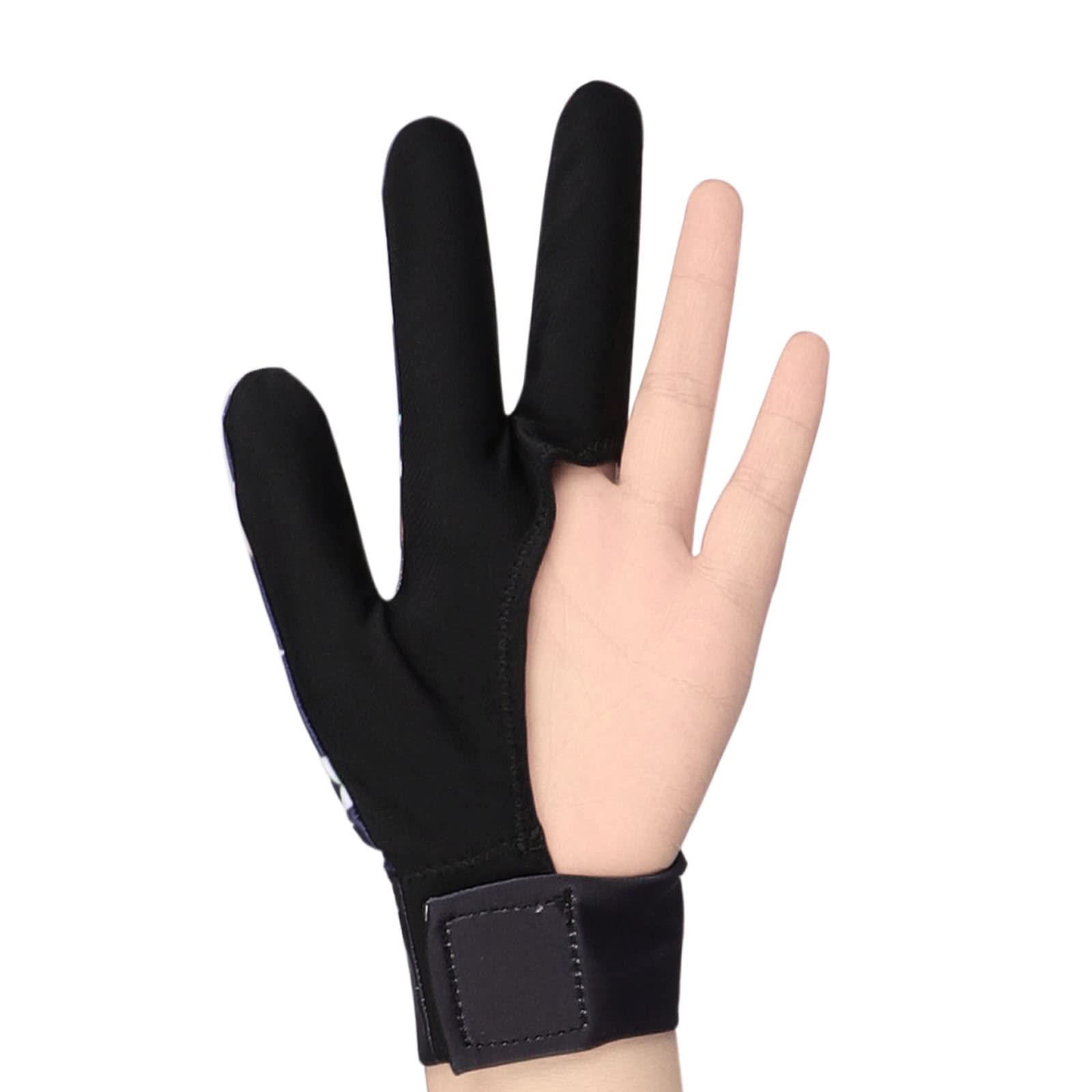 HAOZAIKEJI 3-Finger Breathable Snooker Glove - Anti-Slip Pool Cue Sports Glove for Billiards, Stretchable Left Hand Carom Shooter Glove (1 PC) - Perfect for Professional & Casual Pool Players