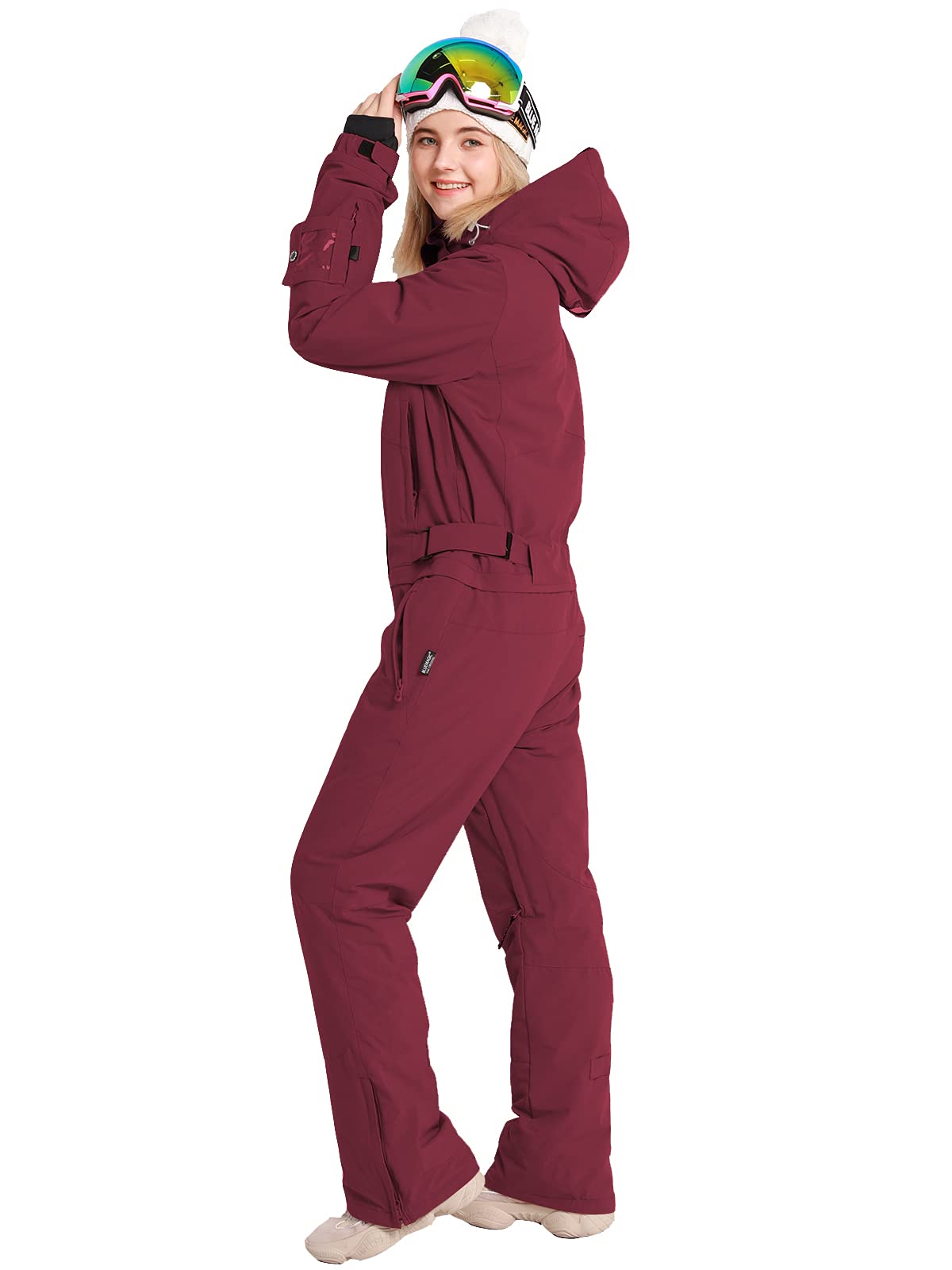 Women's Waterproof One-Piece Ski Suit - Colorful Winter Snowboard Jumpsuit for Snow Sports & Outdoor Activities | Skiing, Snowboarding, Sledding & Cold Weather Adventures