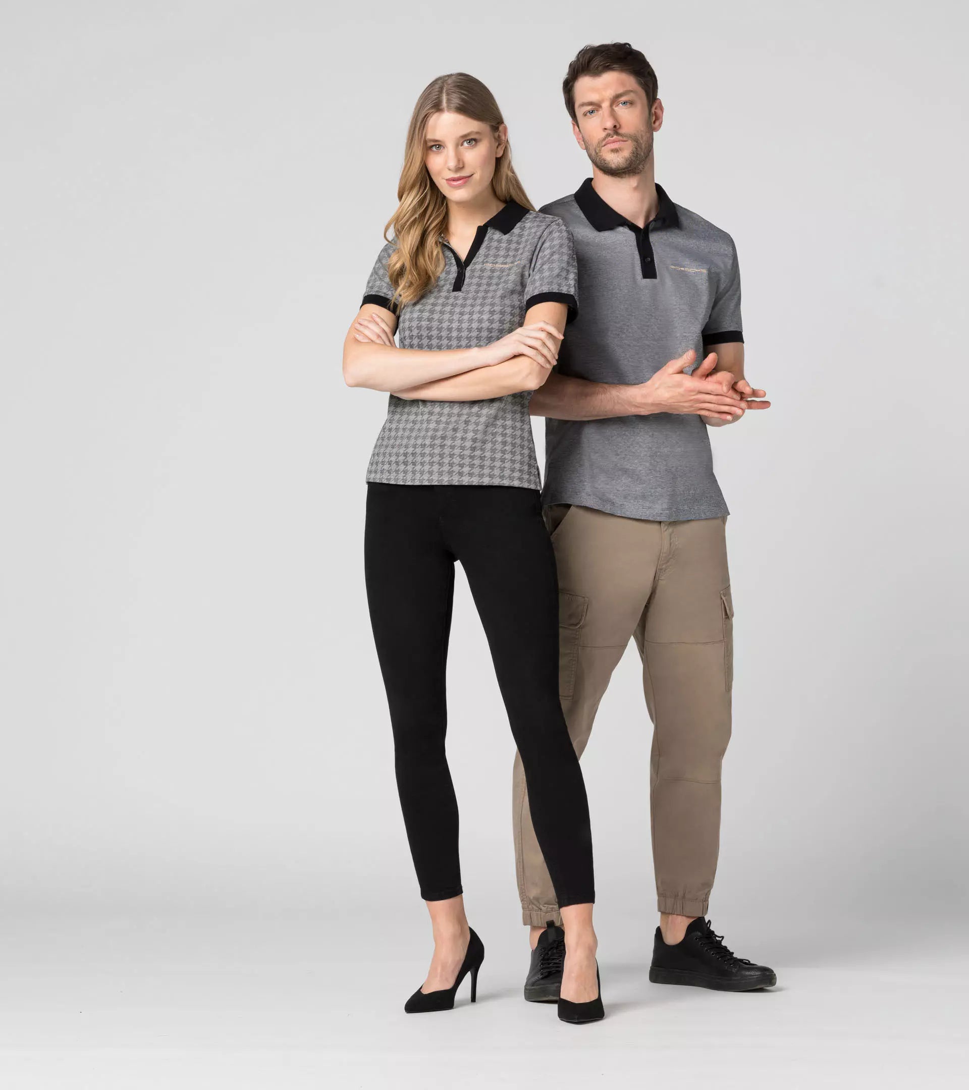 Porsche Heritage Houndstooth Women's Polo Shirt - Classic Style for Golf, Tennis & Casual Wear