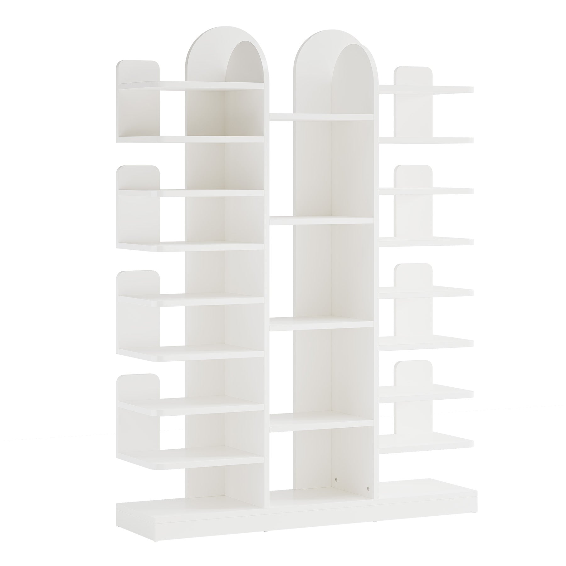13-Tier Wooden Shoe Rack Organizer - Sturdy Freestanding Entryway Shoe Storage with Open Shelves - Perfect for Entryway, Closet, Bedroom & Mudroom Organization