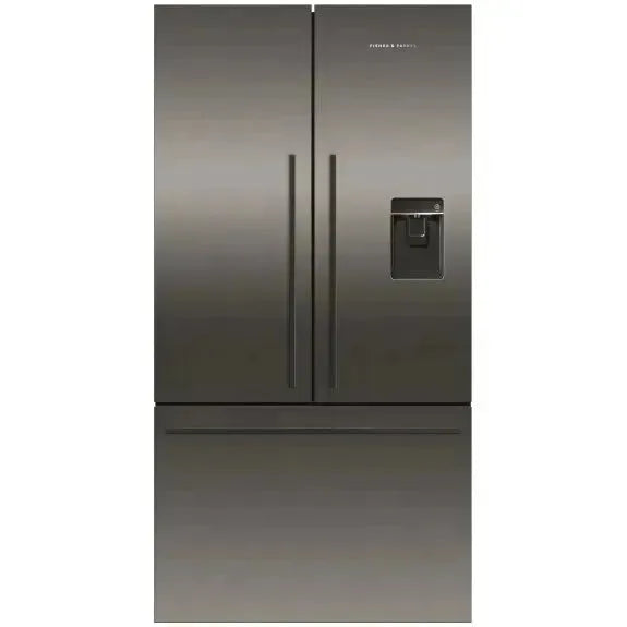 Fisher & Paykel 569L French Door Refrigerator - Black Stainless Steel, Energy Efficient, Spacious Design for Modern Kitchens | Perfect for Large Families & Entertaining