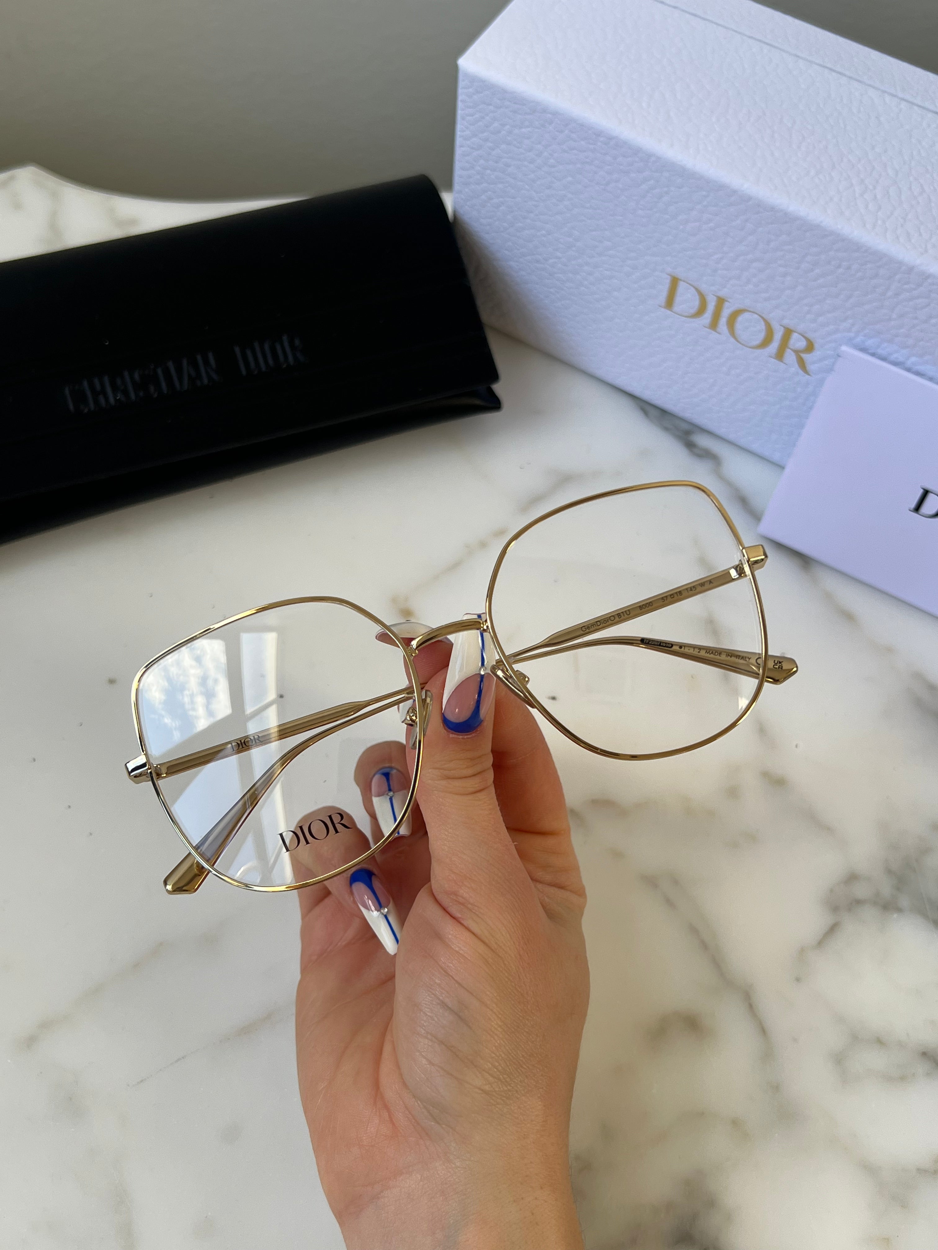 Dior GemDiorO B1U Gold Sunglasses for Women - Luxury Designer Shades for Fashion & Outdoor Activities