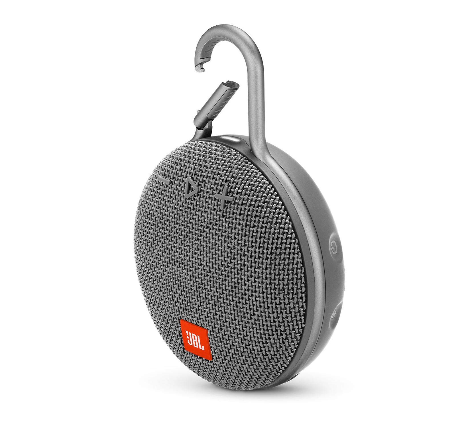 JBL CLIP 3 Waterproof Portable Bluetooth Speaker with 10-Hour Battery - IPX7 Rated for Outdoor, Shower & Travel - Compact Wireless Speaker (Renewed, Gray) - Perfect for Beach, Pool, Hiking & Camping