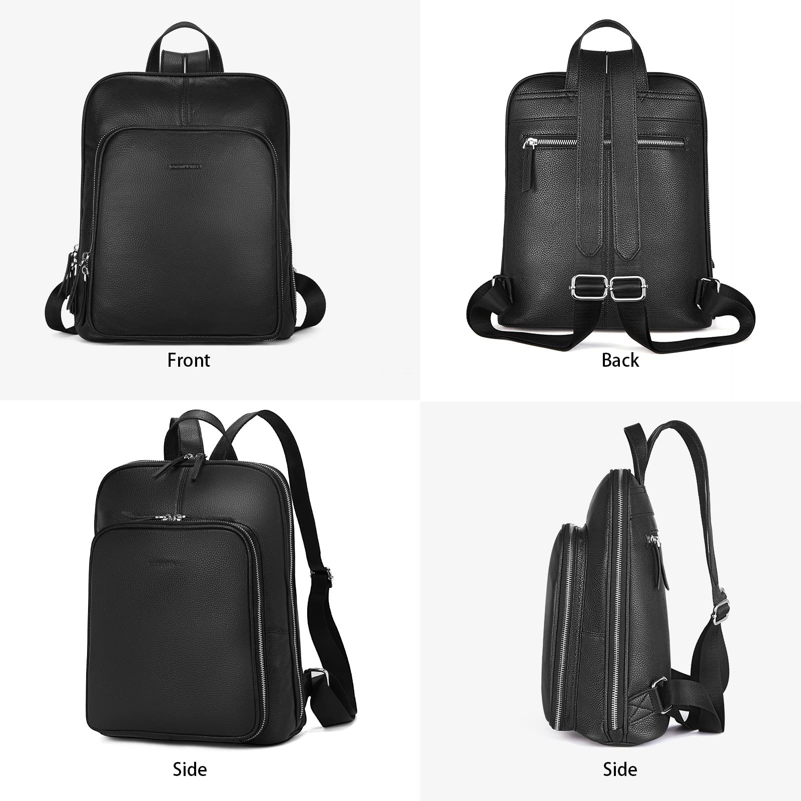 BOSTANTEN Genuine Leather Backpack Purse for Women - Stylish Laptop Backpack, College School Bag, Travel Backpack & Work Commuter Bag (Perfect for Work, School, Travel & Daily Use)