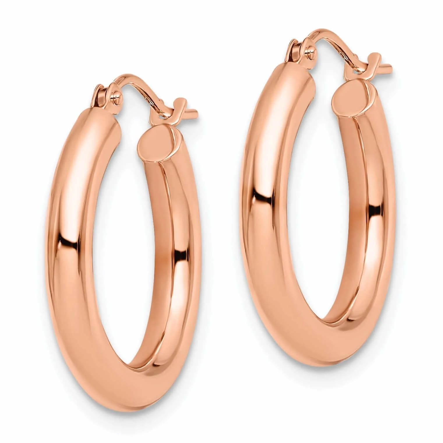 14K Rose Gold 3mm Hoop Earrings for Women - Dainty Minimalist Huggie Hoops - Perfect for Everyday Wear, Gifts & Special Occasions