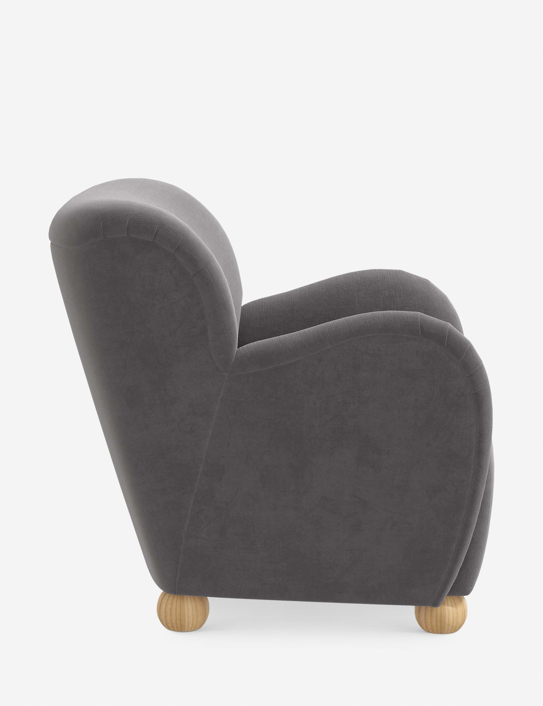 Baird Accent Chair - Modern Upholstered Lounge Chair for Living Room, Bedroom & Office - Stylish Comfortable Reading Chair with Wooden Legs - Perfect for Relaxing, Reading & Decorating Your Home