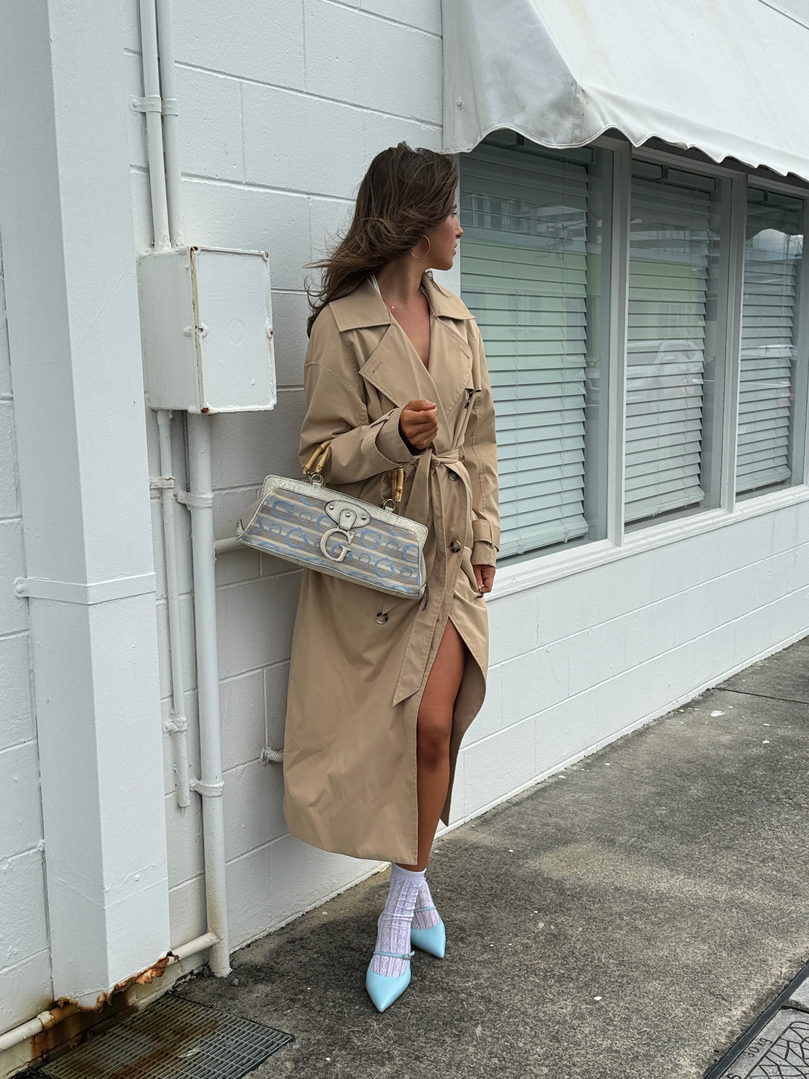 York Slingback Heel - Pale Blue Leather Women's Shoes | Comfortable & Stylish for Office, Party & Wedding Occasions