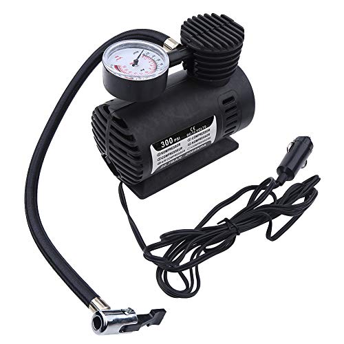 12V 300PSI Portable Electric Air Compressor Pump - Mini Tire Inflator for Cars, Bikes, Motorcycles, Footballs & More | Fast Inflation, Compact Design (12x13.5x7cm) | Perfect for Road Trips, Camping & Emergency Tire Repair
