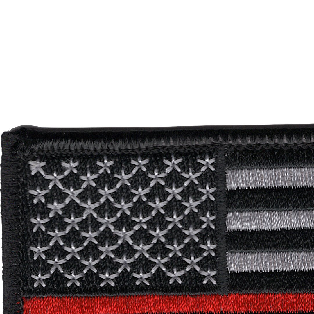 Thin Red Line Firefighter Patch - Embroidered First Responder Badge for Uniforms, Hats & Bags | Honor Firefighters with Durable, High-Quality Sew-On Patch