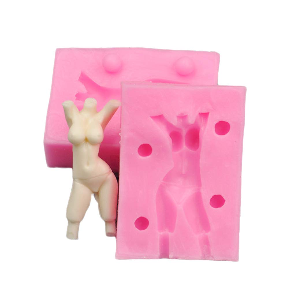 Sexy Lady 3D Silicone Body Mold for Fondant Chocolate Biscuit Decorating - DIY Cake Baking Tools, Sugar Craft, Ice Mould, Aromatherapy Plaster & Clay Art Supplies