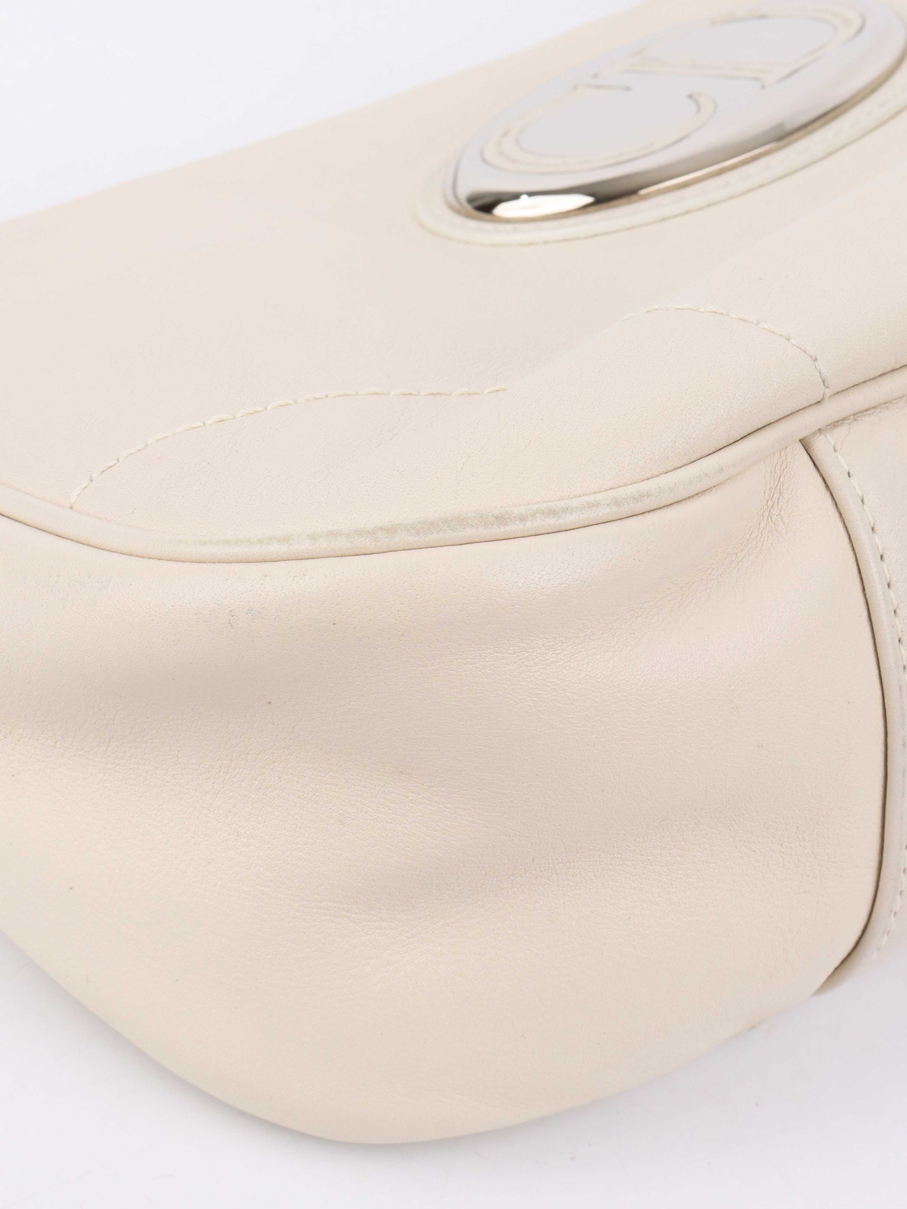 Dior White Leather Shoulder Bag for Women | Luxury Designer Handbag | Perfect for Work, Travel & Evening Events