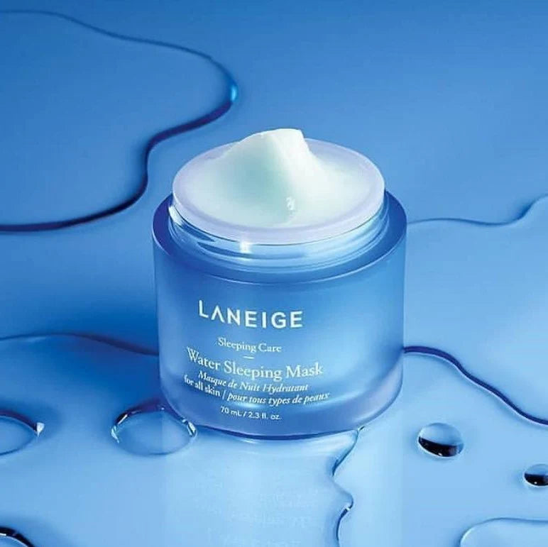 LANEIGE Water Sleeping Mask - Hydrating Overnight Face Mask for Glowing Skin, 70ml | Best for Nighttime Skincare Routine & Dry Skin Relief