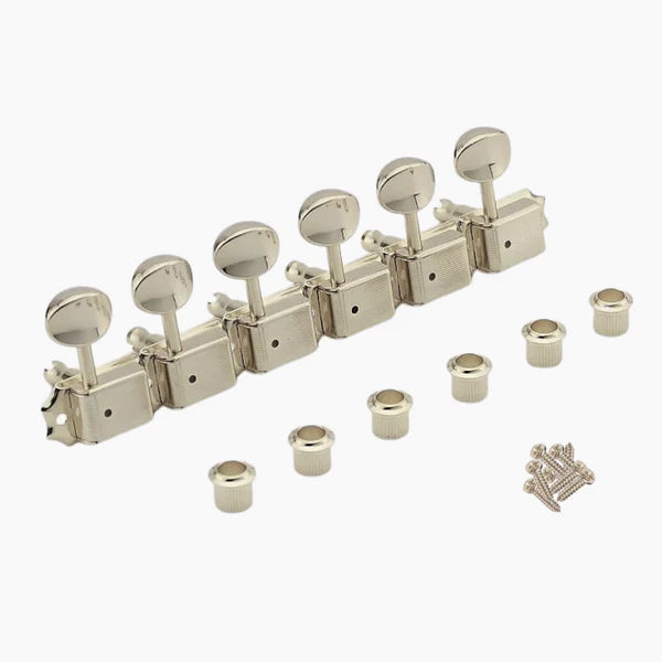Gotoh SD91 Vintage Style 6-in-Line Guitar Tuning Keys - Nickel Plated Standard Single Item for Electric Guitar & Bass Upgrades