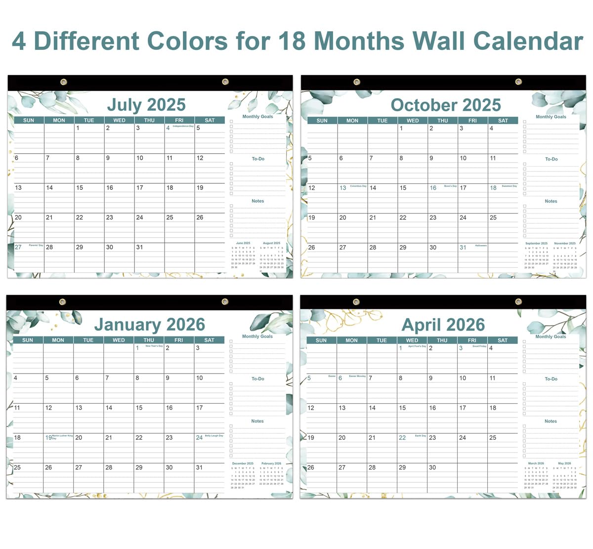 2025-2026 18-Month Desk Calendar | July 2025 - December 2026 | Thick Paper 17