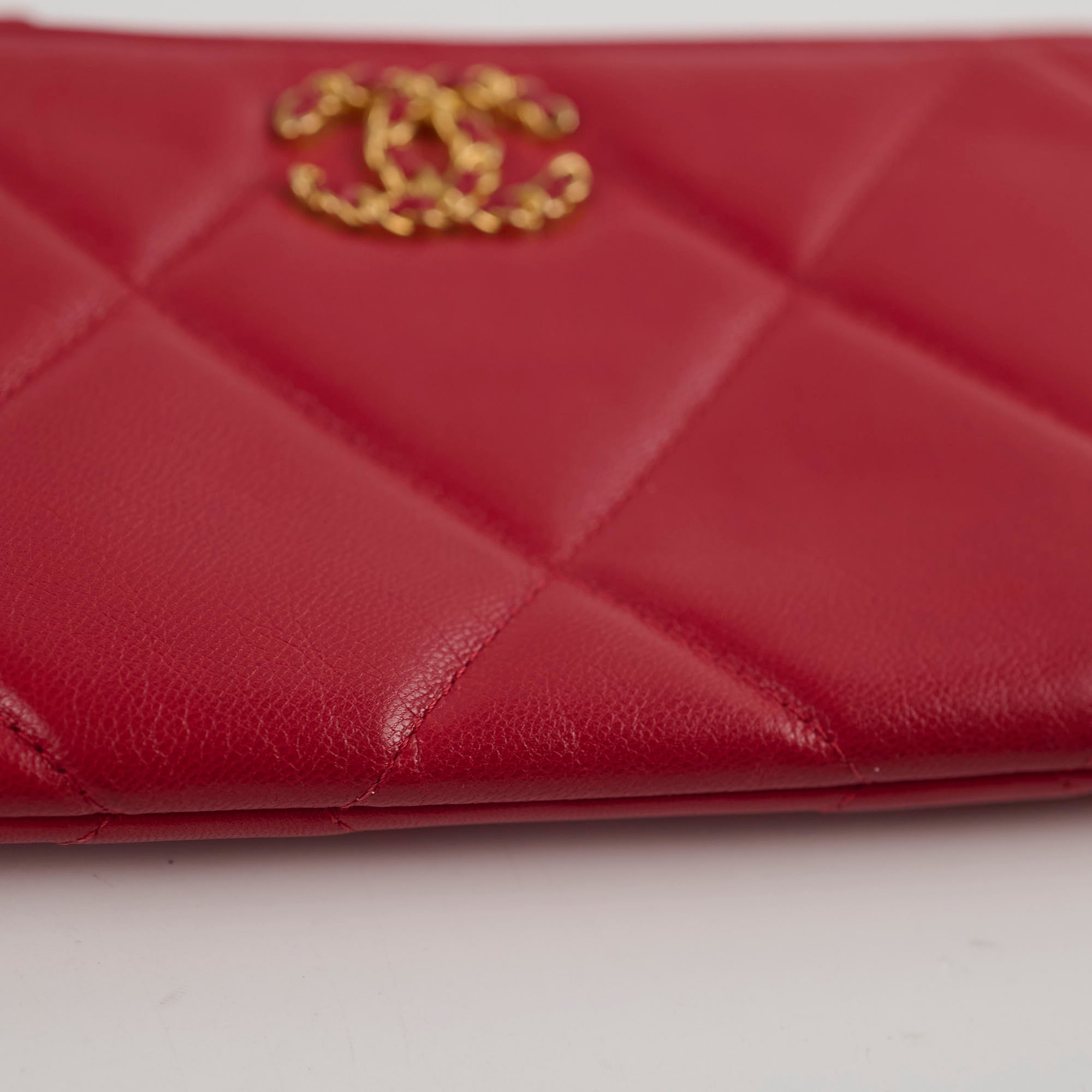 Authentic Chanel 19 Flap Bag in Red Lambskin Leather - Luxury Crossbody Pouch for Women | Perfect for Parties, Date Nights & Special Occasions