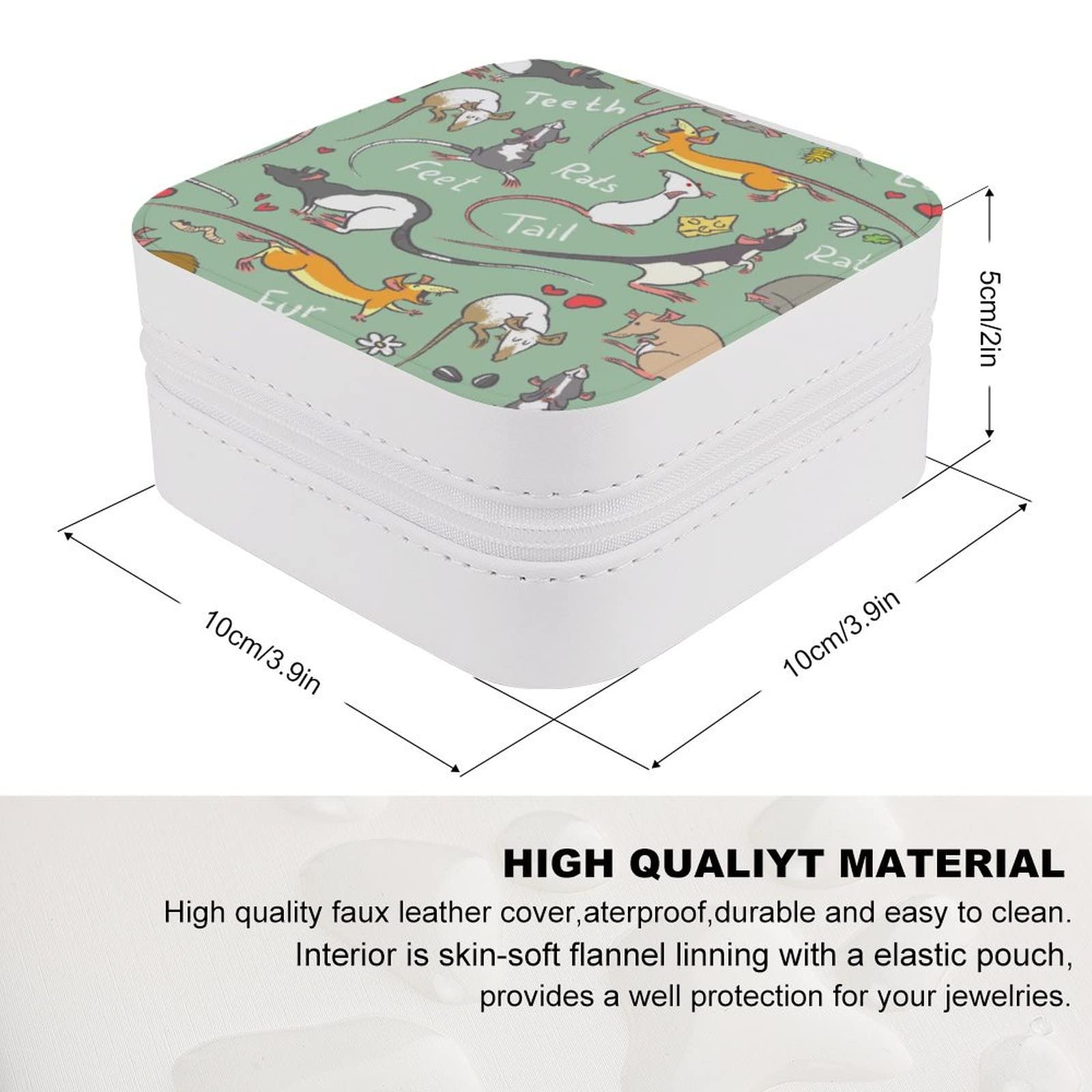 Elegant PU Leather Jewelry Organizer Box for Women - Compact Travel Jewelry Case with Storage Compartments for Rings, Earrings, Necklaces & Bracelets - Perfect for Travel, Home Display & Gift Giving