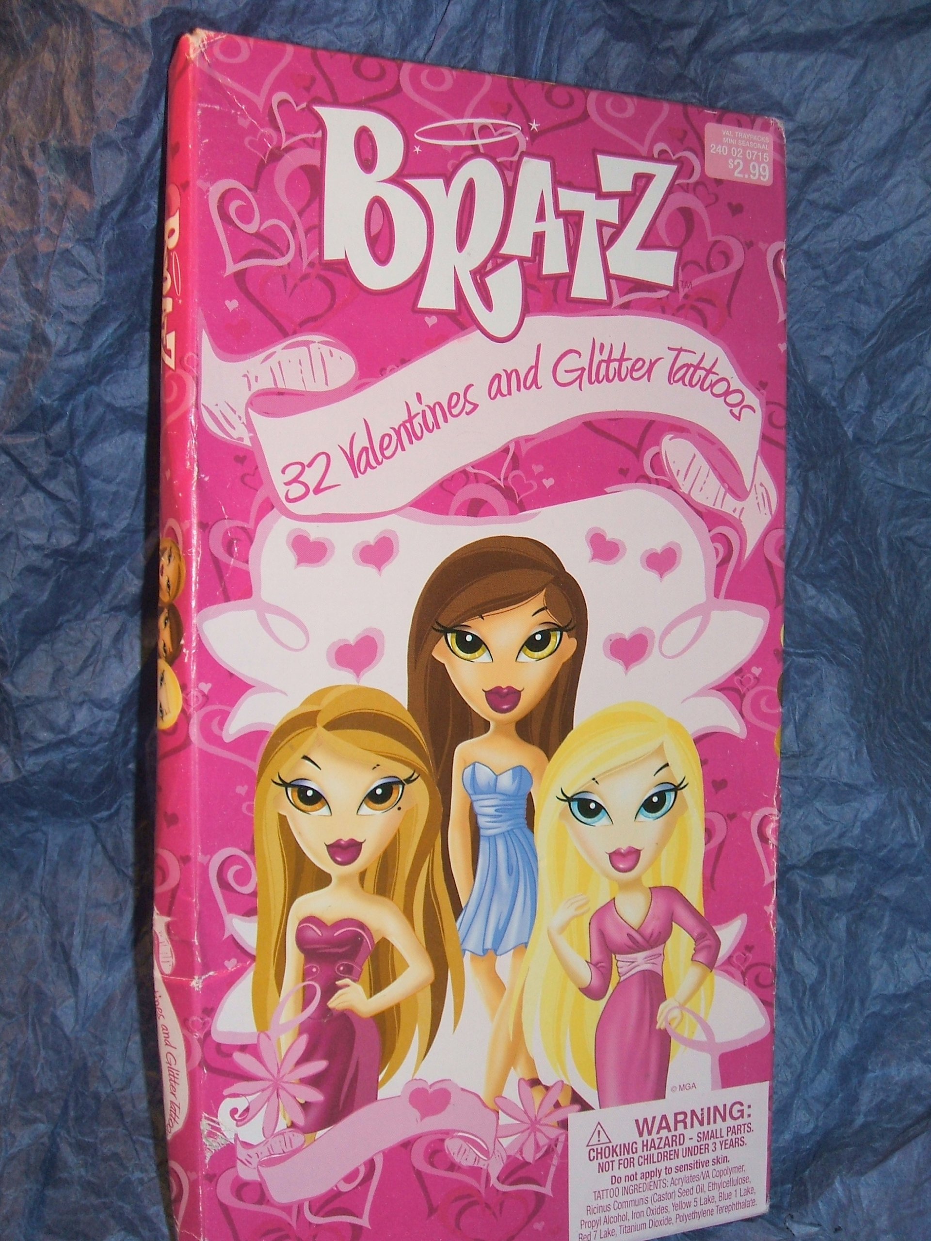 Bratz 32-Piece Valentine's Day Glitter Tattoo Kit for Kids - Fun Party Favors, Birthday Gifts & Classroom Activities